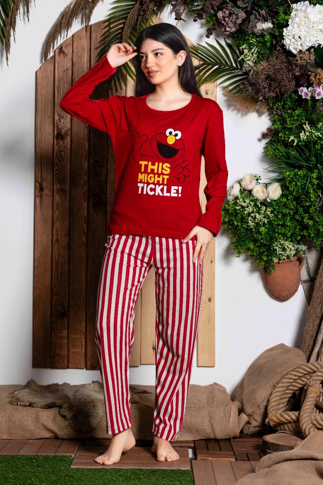 Yeni Modeller Uygun Fiyat Penye Kadın Pijama Takımı M952