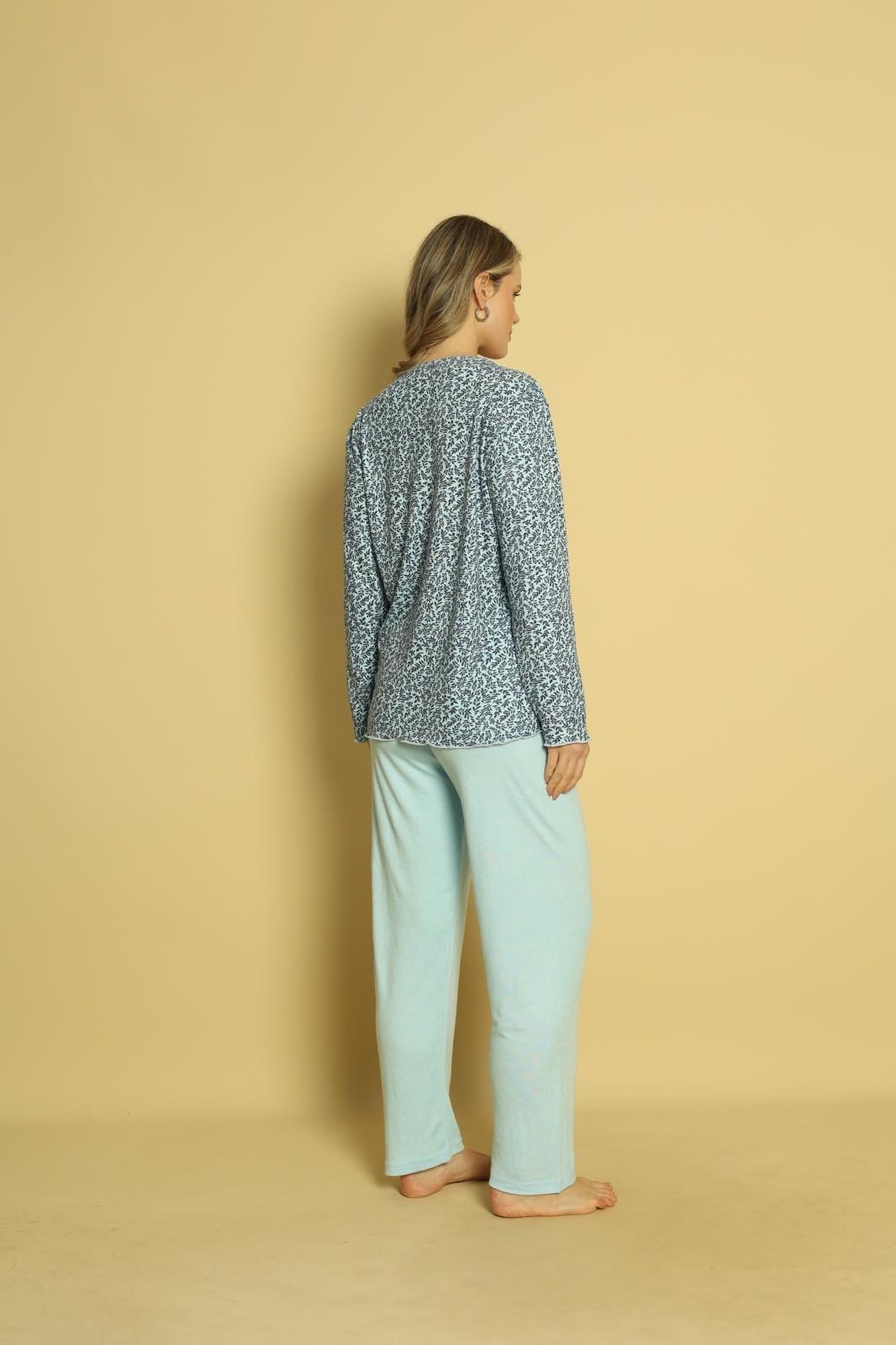 Yüksek Kalite Bambu İnterlok Kadın Pijama Takımı P5046