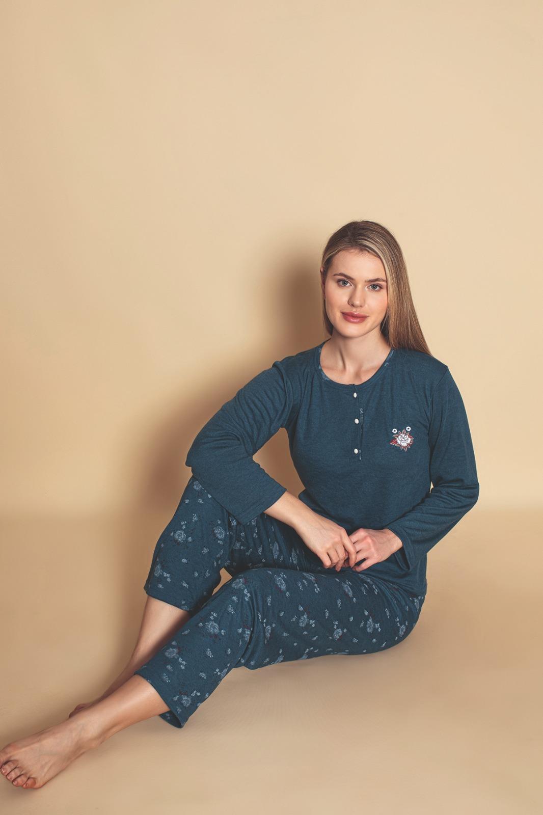 Yüksek Kalite Bambu İnterlok Kadın Pijama Takımı P5046