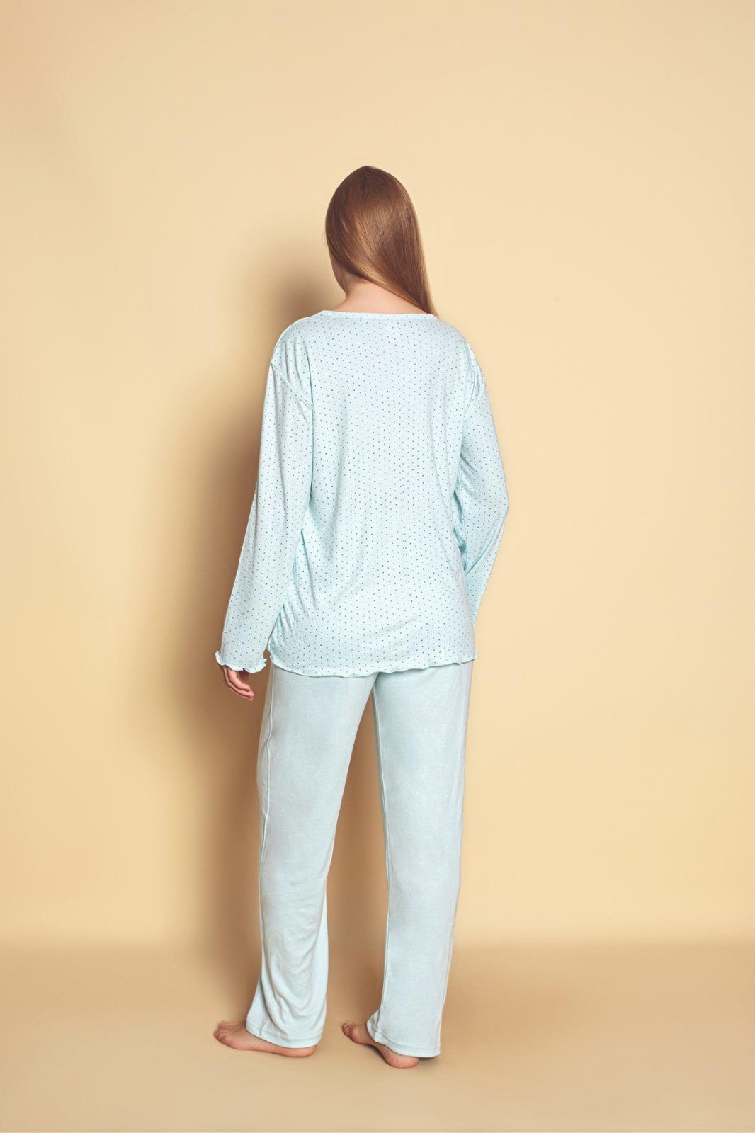 Yüksek Kalite Bambu İnterlok Kadın Pijama Takımı P5046