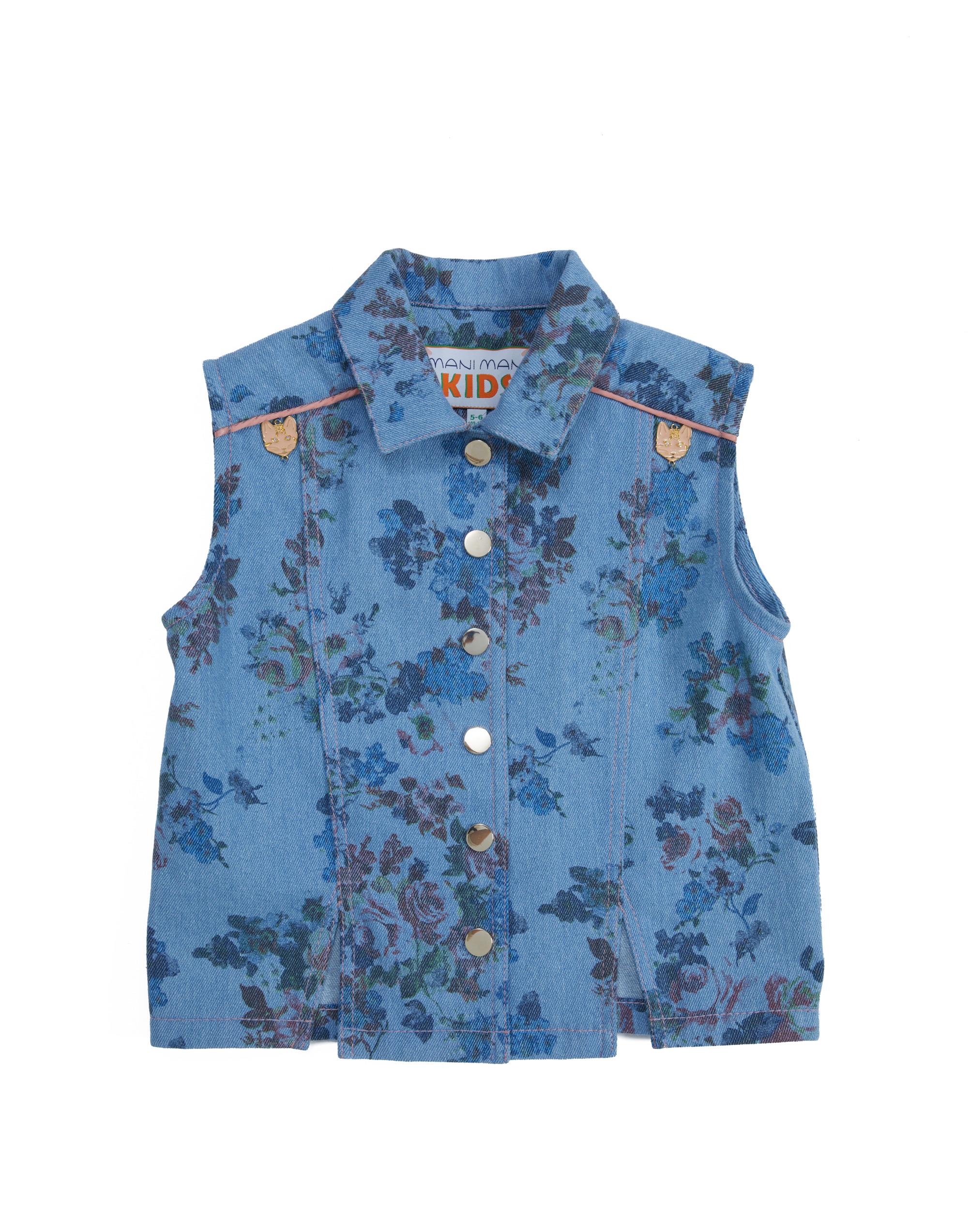 Aksesuar Detaylı Yırtmaçlı Mavi Yelek - junior, designer dresses, bachelorette, party dresses and graduation dresses.