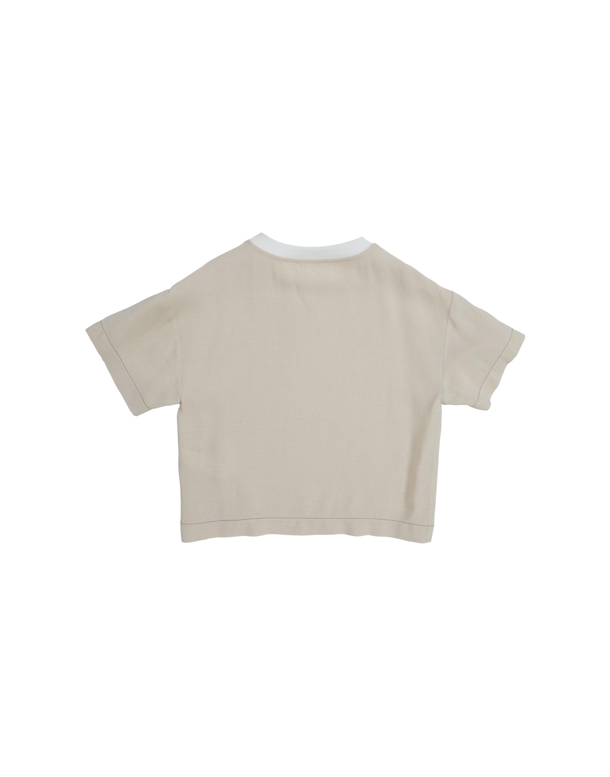 Aplike Nakış Detaylı Bej T-Shirt - junior, designer dresses, bachelorette, party dresses and graduation dresses.