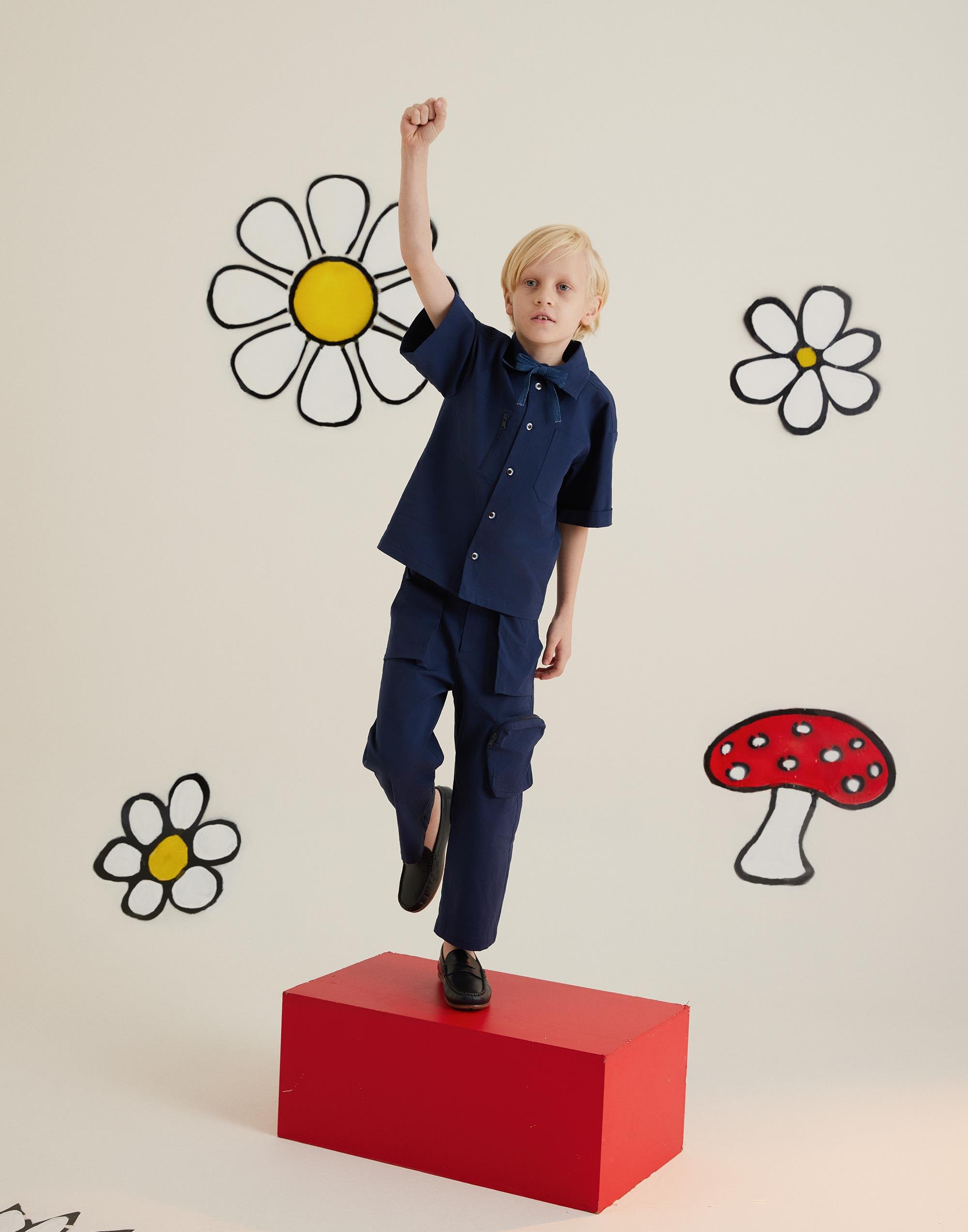 Arka Belden Lastikli Lacivert Pantolon - junior, designer dresses, bachelorette, party dresses and graduation dresses.