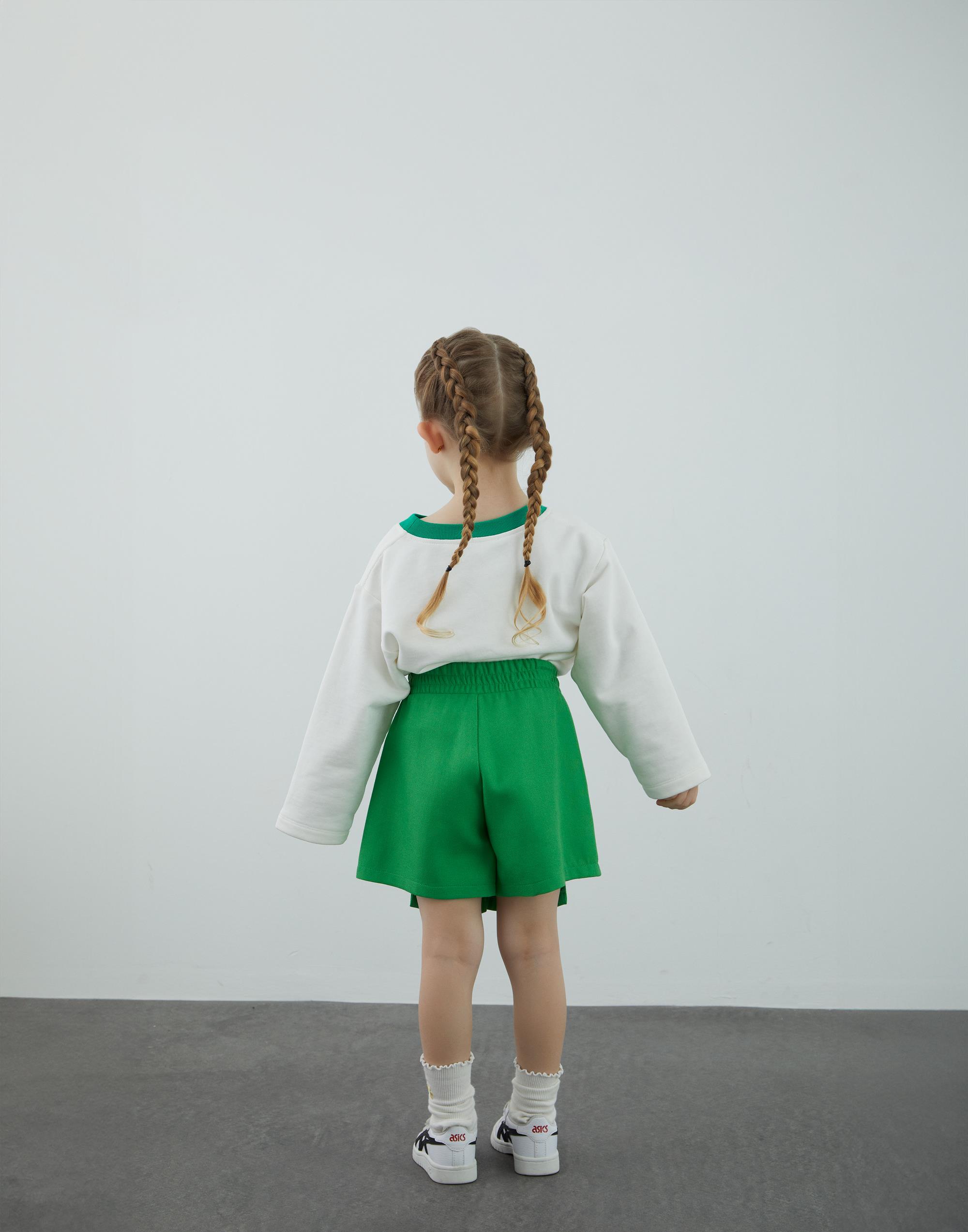 Asimetrik Detaylı Yeşil Şort - junior, designer dresses, bachelorette, party dresses and graduation dresses.