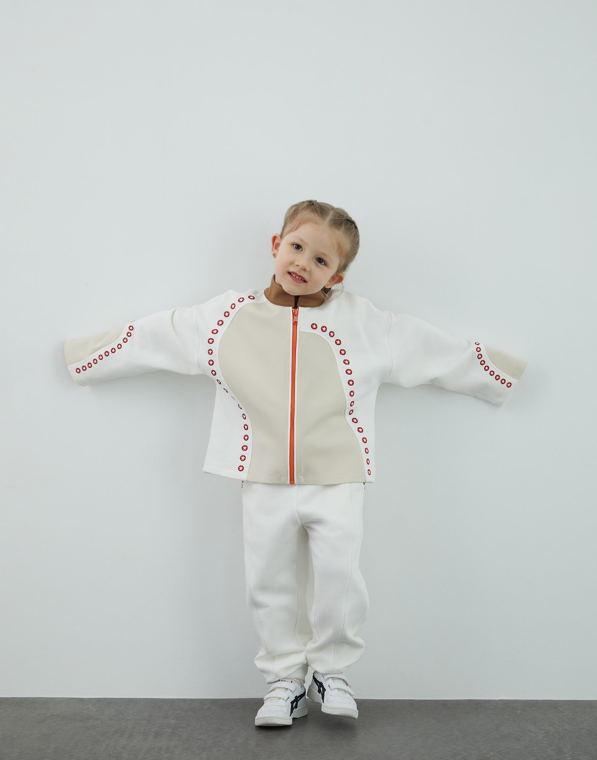 Asimetrik Kup Ve Nakış Detaylı Ekru Ceket - junior, designer dresses, bachelorette, party dresses and graduation dresses.