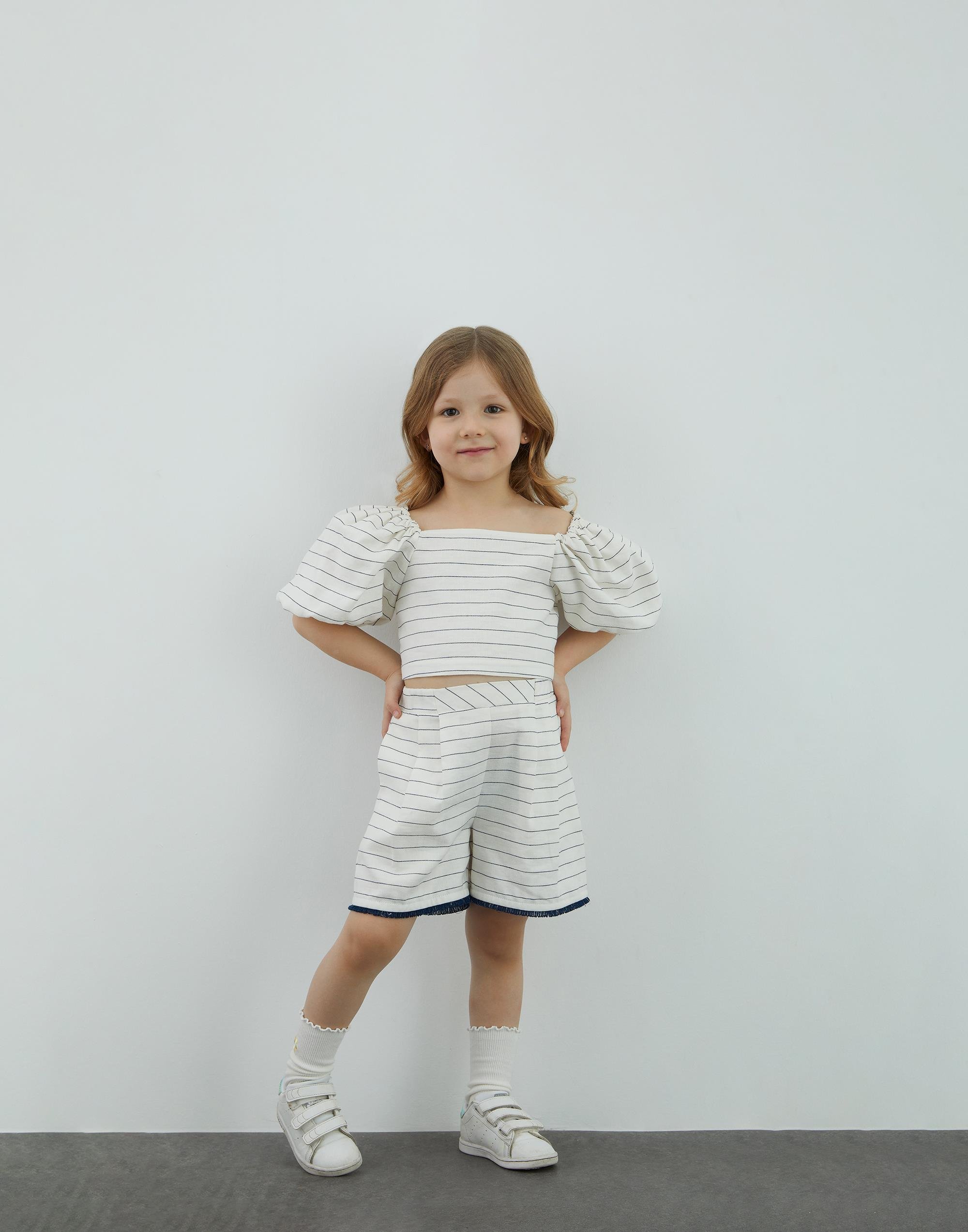 Balon Kollu Ekru Crop Top - junior, designer dresses, bachelorette, party dresses and graduation dresses.