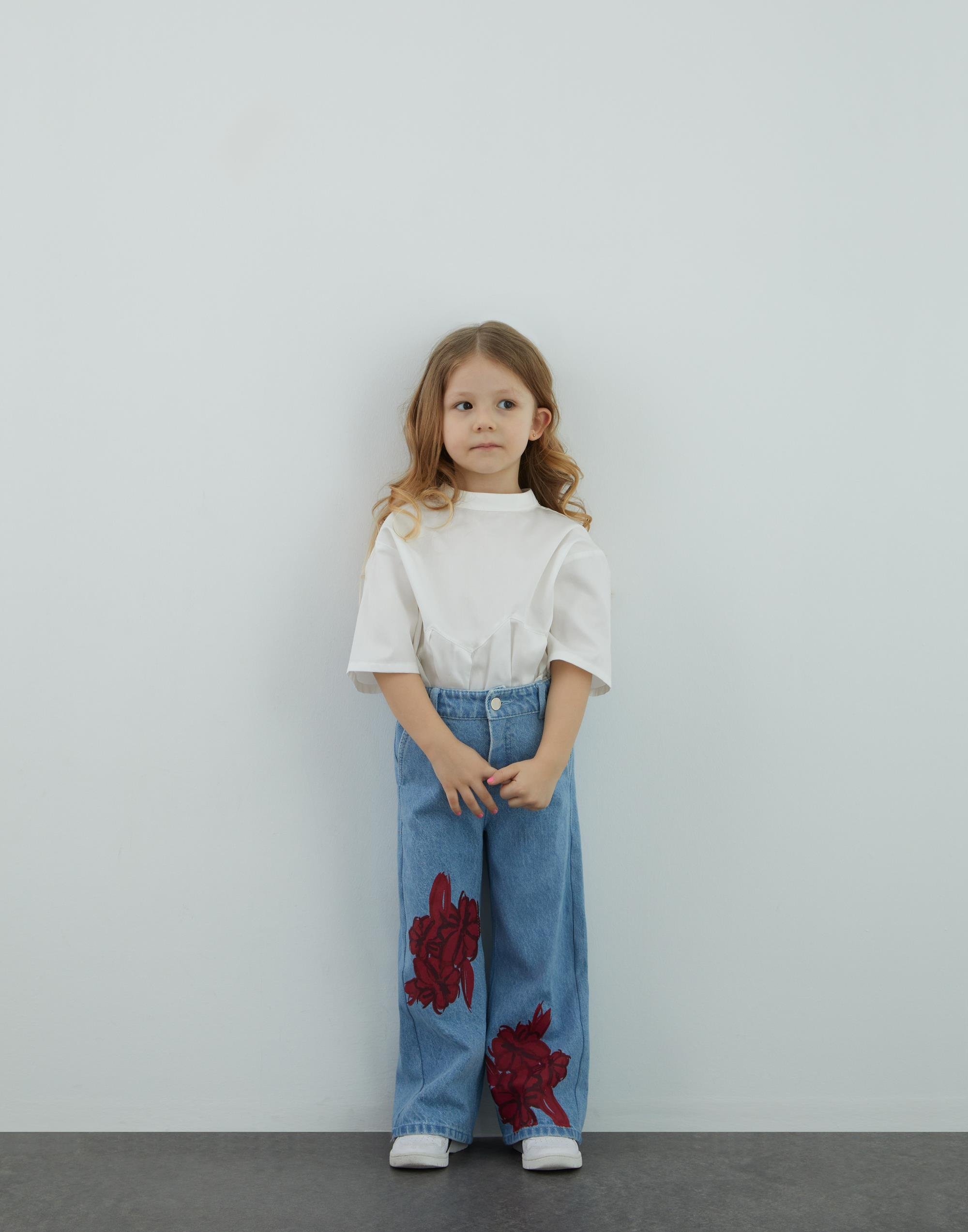 Baskı Detaylı Jean Mavi Pantolon - junior, designer dresses, bachelorette, party dresses and graduation dresses.