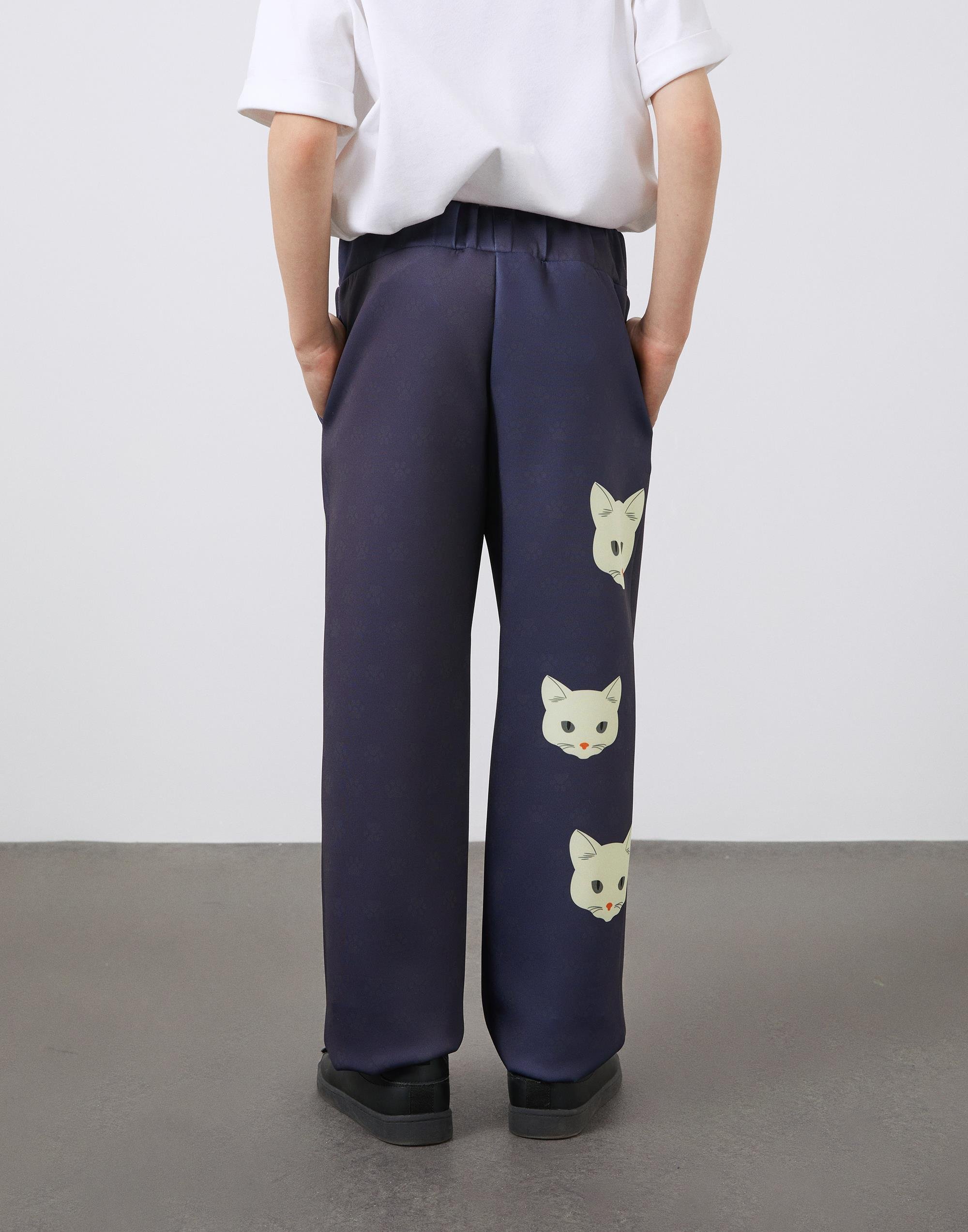 Baskı Detaylı Lacivert Erkek Çocuk Jogger Pantolon - junior, designer dresses, bachelorette, party dresses and graduation dresses.