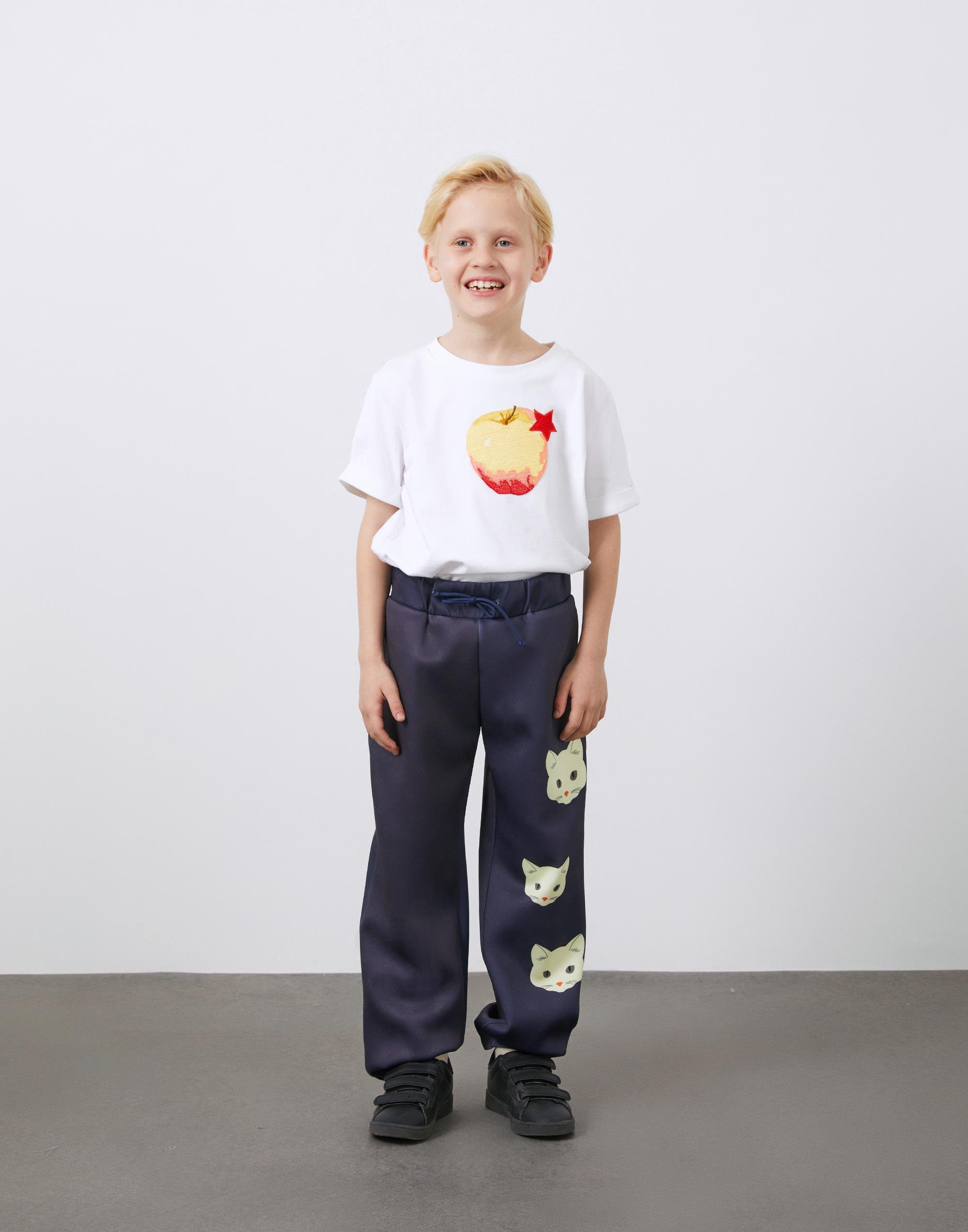 Baskı Detaylı Lacivert Erkek Çocuk Jogger Pantolon - junior, designer dresses, bachelorette, party dresses and graduation dresses.