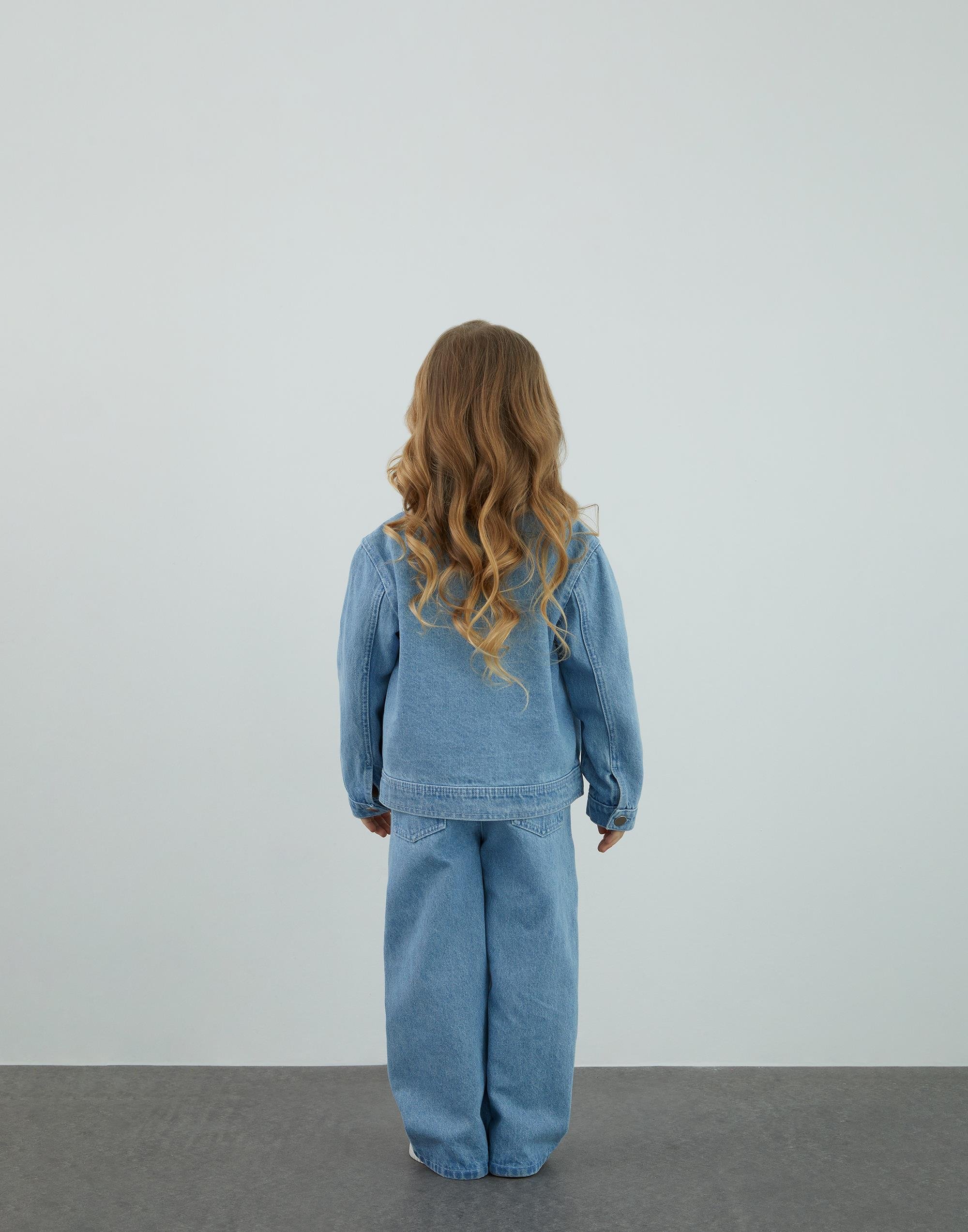 Baskı Detaylı Mavi Jean Ceket - junior, designer dresses, bachelorette, party dresses and graduation dresses.