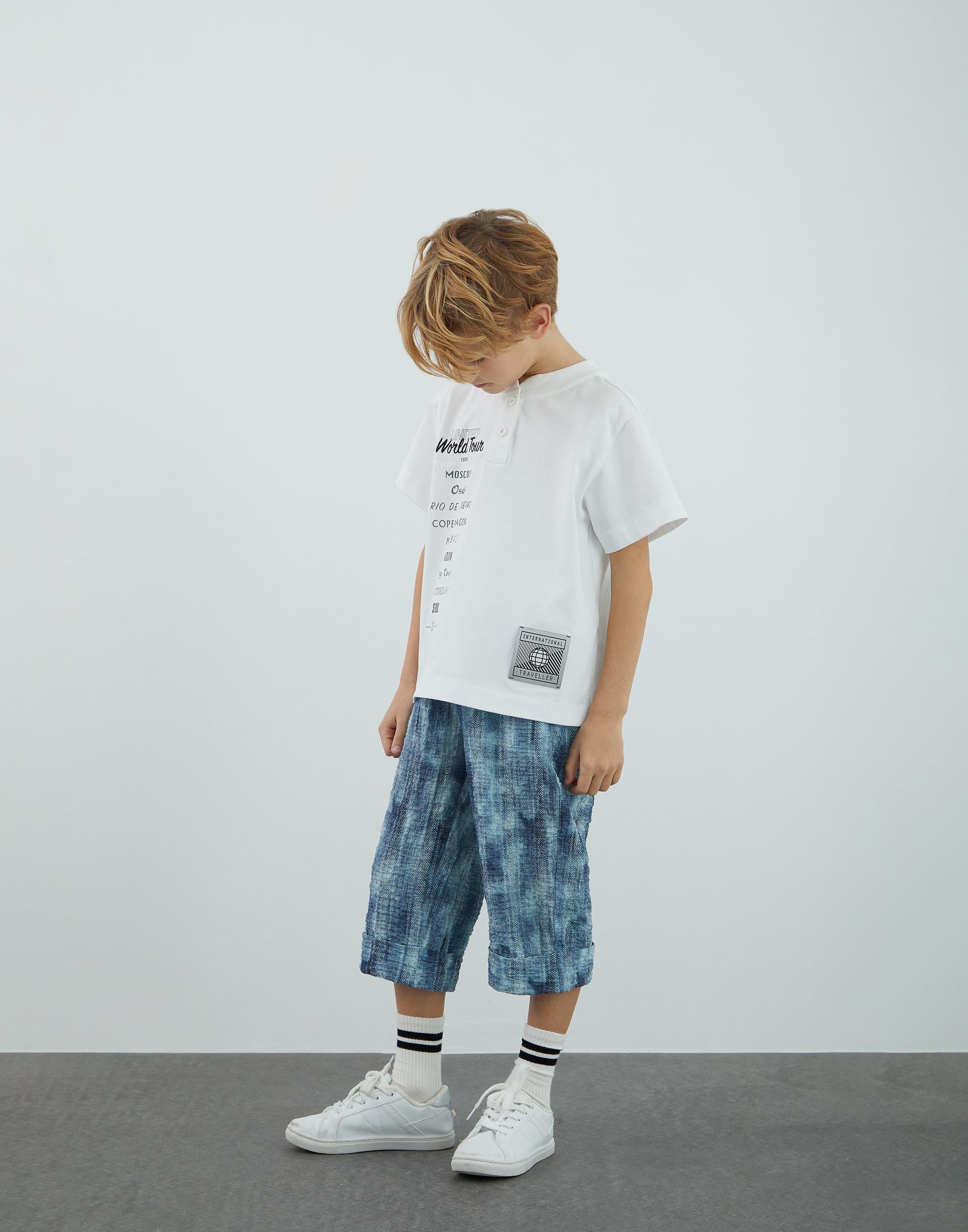 Baskı Ve Etiket Detaylı Beyaz  T Shirt - junior, designer dresses, bachelorette, party dresses and graduation dresses.