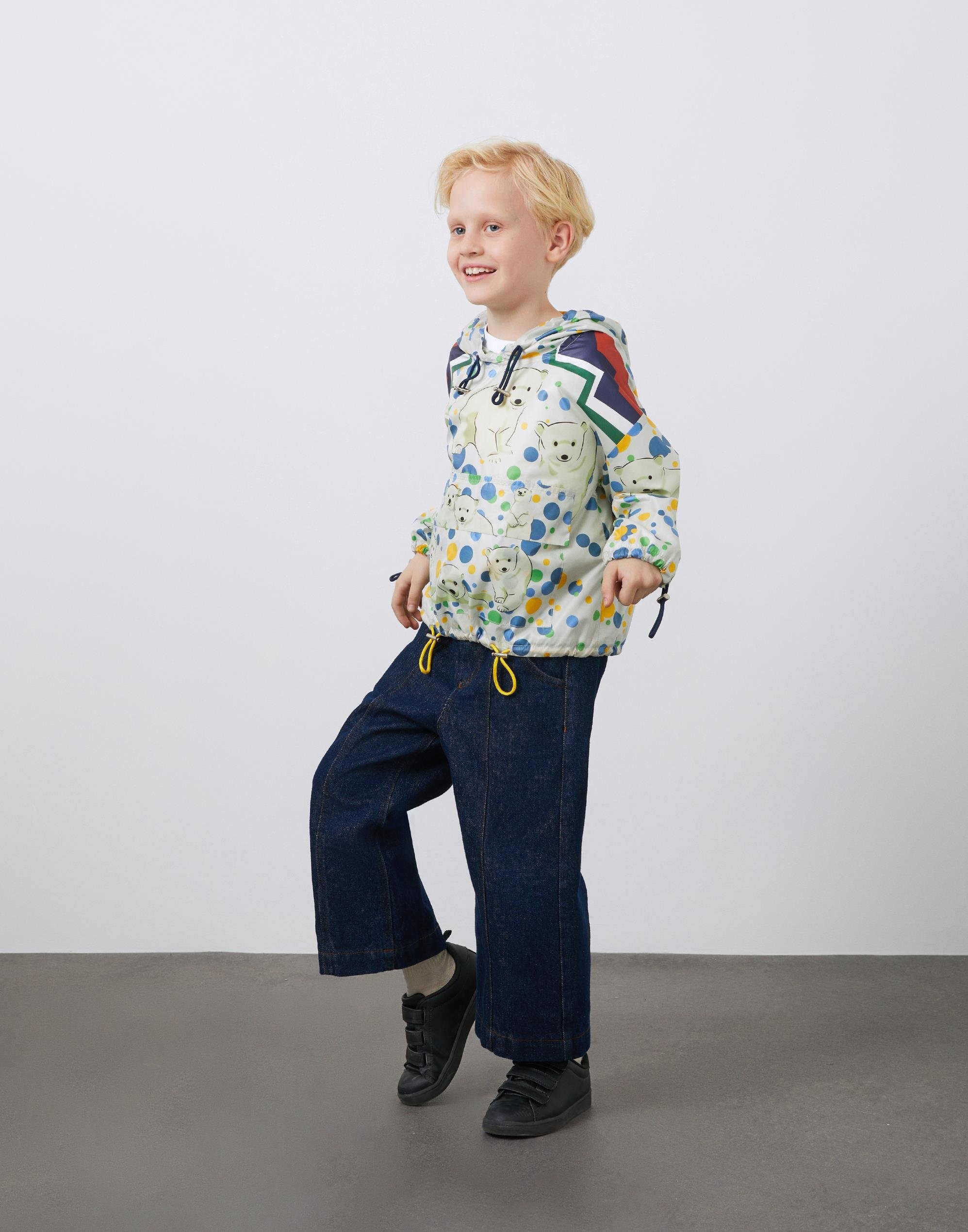 Baskılı Erkek Çocuk Kapüşonlu Yağmurluk - junior, designer dresses, bachelorette, party dresses and graduation dresses.