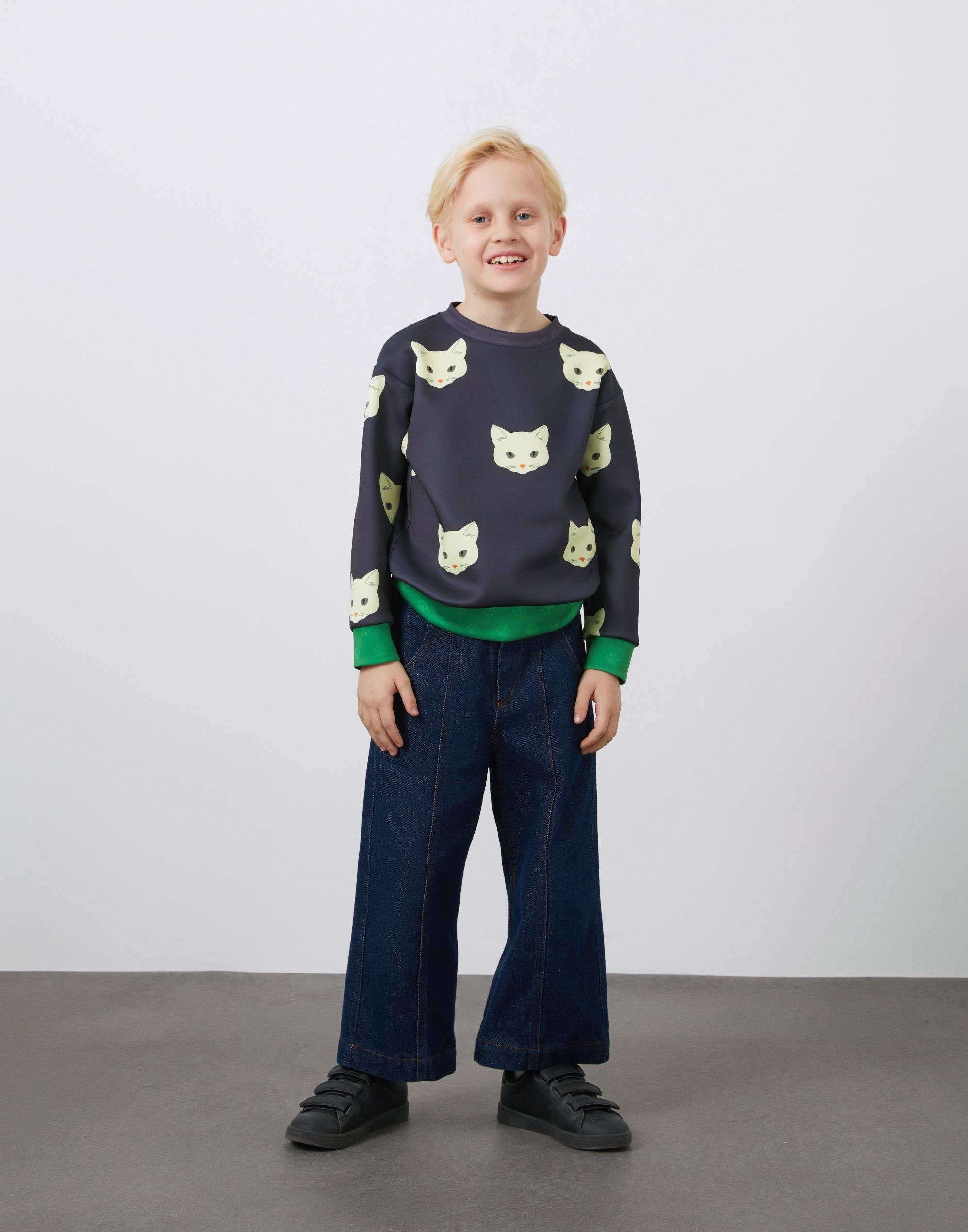 Baskılı Garni Detaylı Erkek Çocuk Sweatshirt - junior, designer dresses, bachelorette, party dresses and graduation dresses.