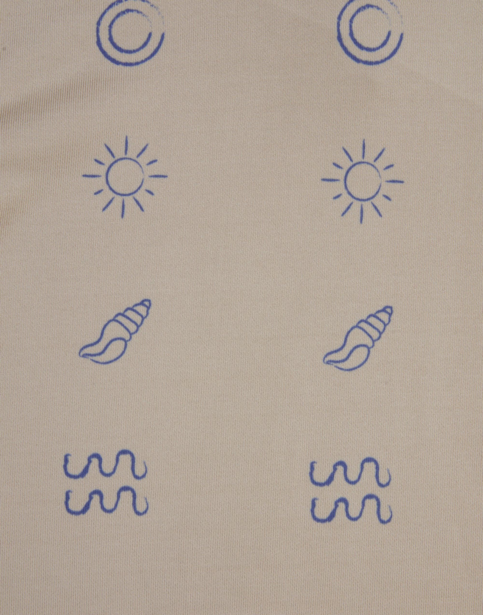 Baskılı Kısa Kolu Bej T-Shirt - junior, designer dresses, bachelorette, party dresses and graduation dresses.