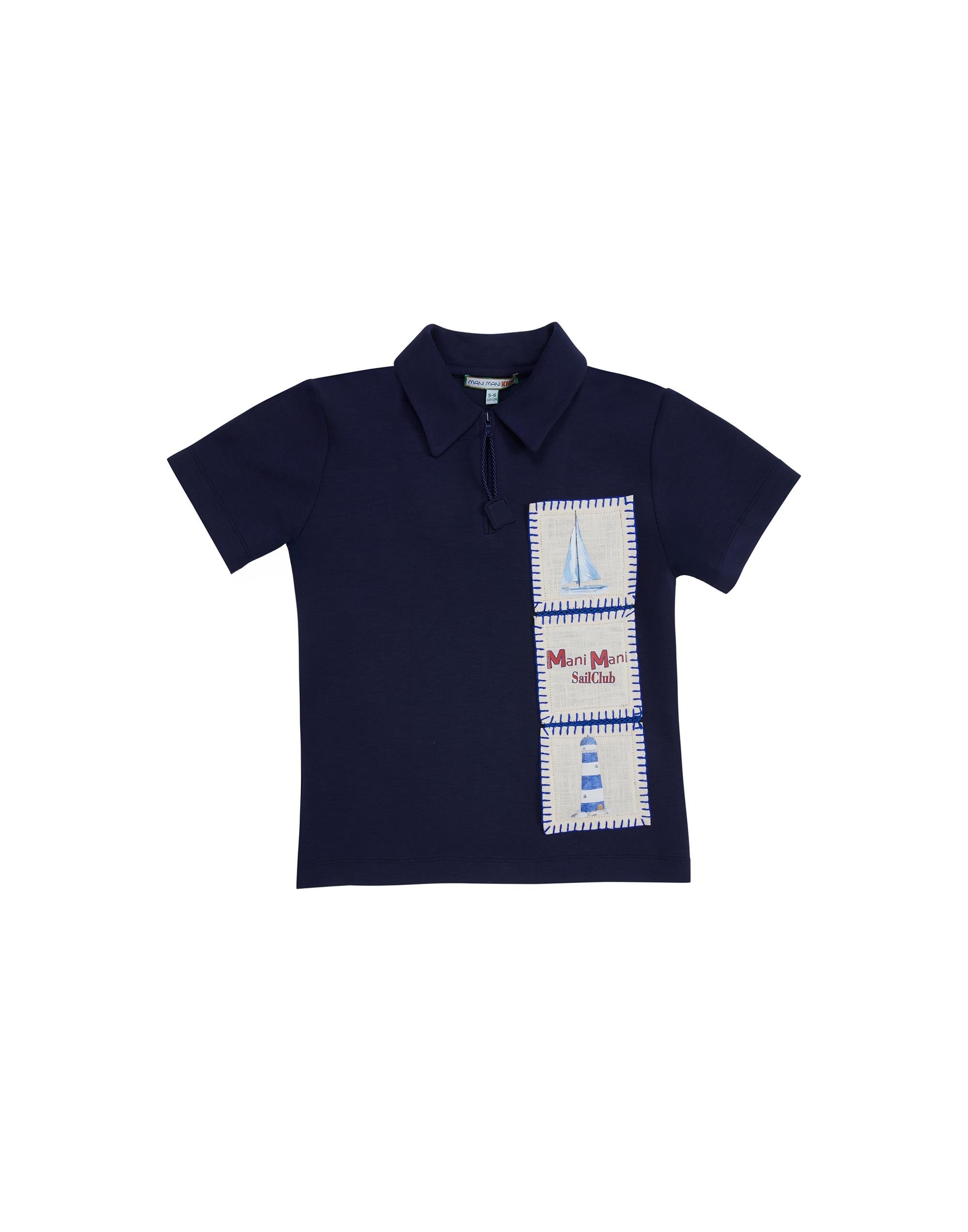 BASKILI KROŞETALI FERMUARLI POLO YAKA T-SHIRT - junior, designer dresses, bachelorette, party dresses and graduation dresses.