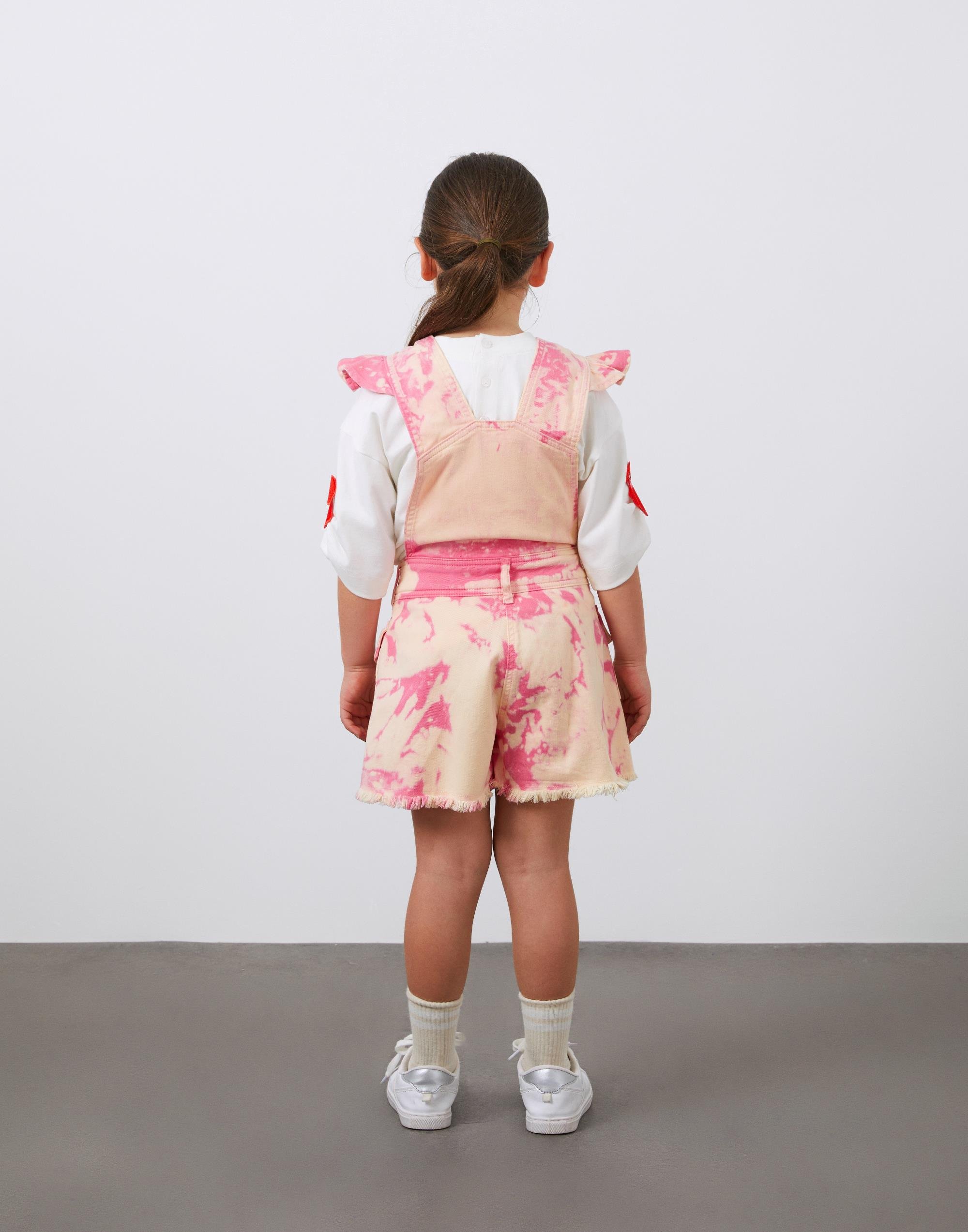 Batik Efektli Şortlu Salopet Kız Çocuk Tulum - junior, designer dresses, bachelorette, party dresses and graduation dresses.