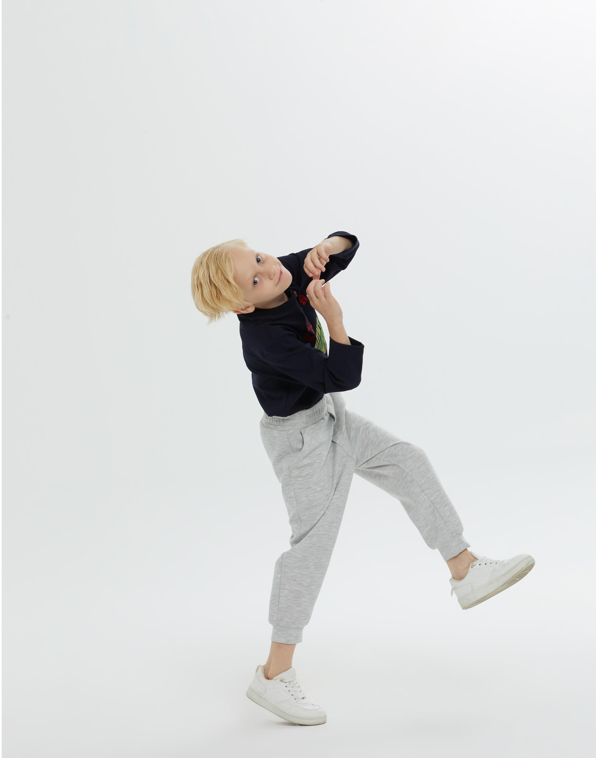 Elasticated Waist Pocket Strap Leg Boys  Grey Knitted Pants - junior, designer dresses, bachelorette, party dresses and graduation dresses.