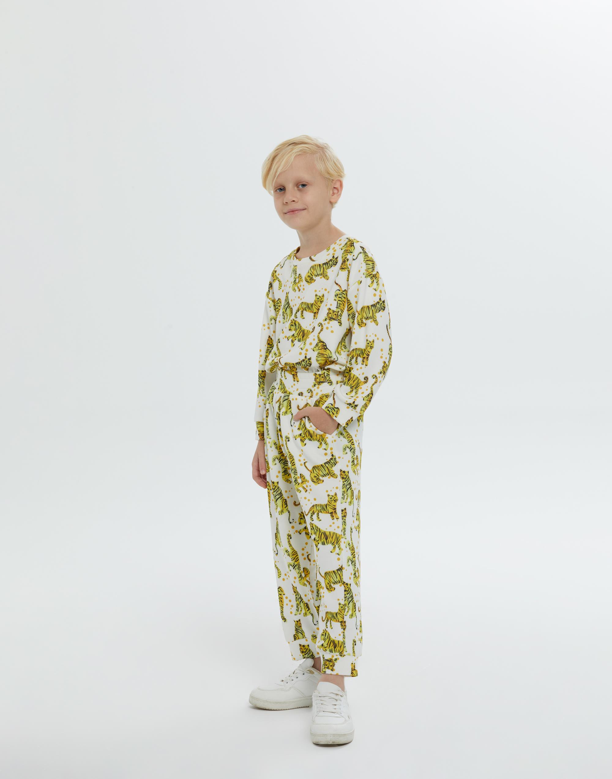 Tiger Printed Sweatpants With Elasticated Waist Pockets - junior, designer dresses, bachelorette, party dresses and graduation dresses.