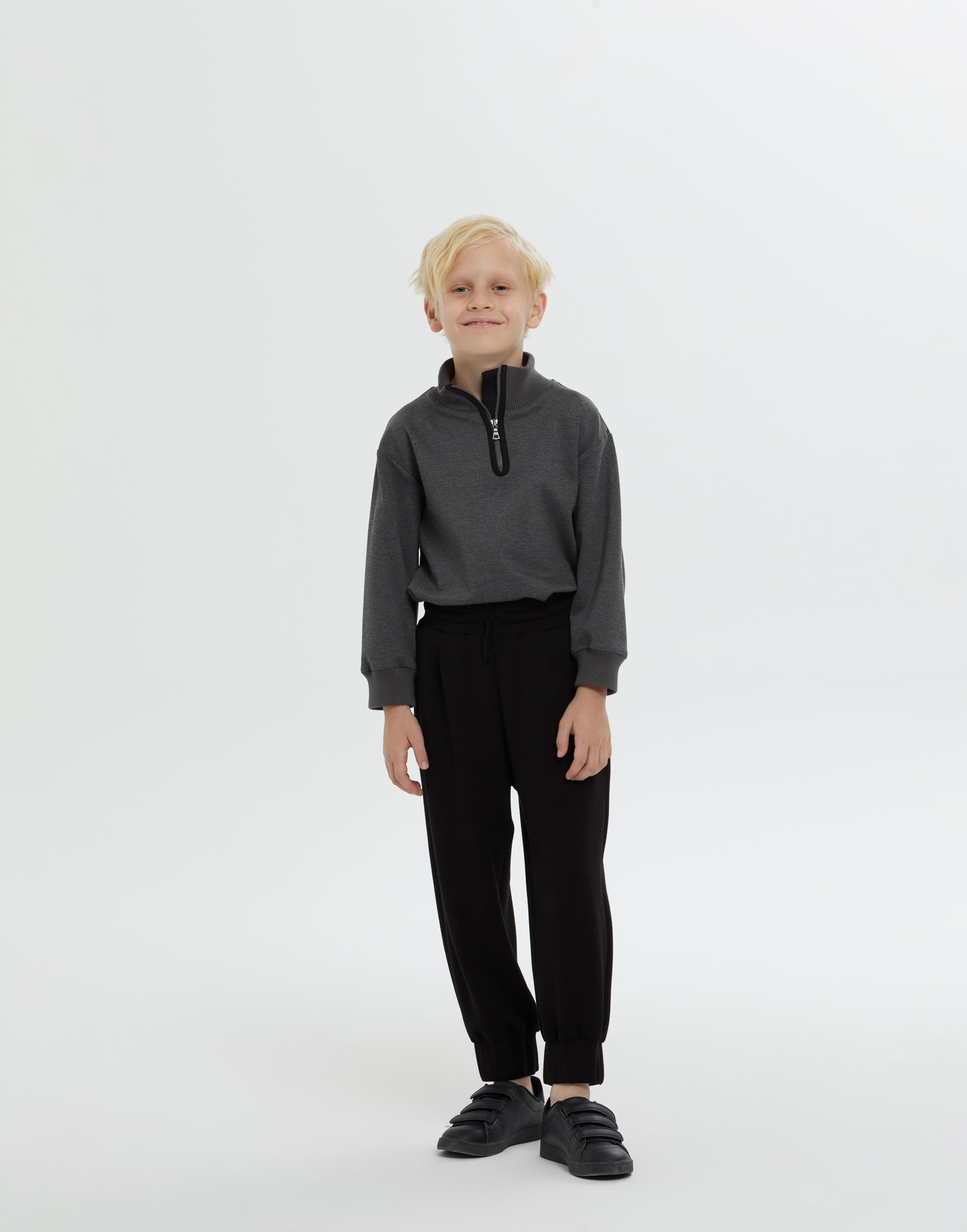 Bel Ve Paça Lastikli Bağcıklı Astarsız Siyah Erkek Çocuk Pantolon - junior, designer dresses, bachelorette, party dresses and graduation dresses.