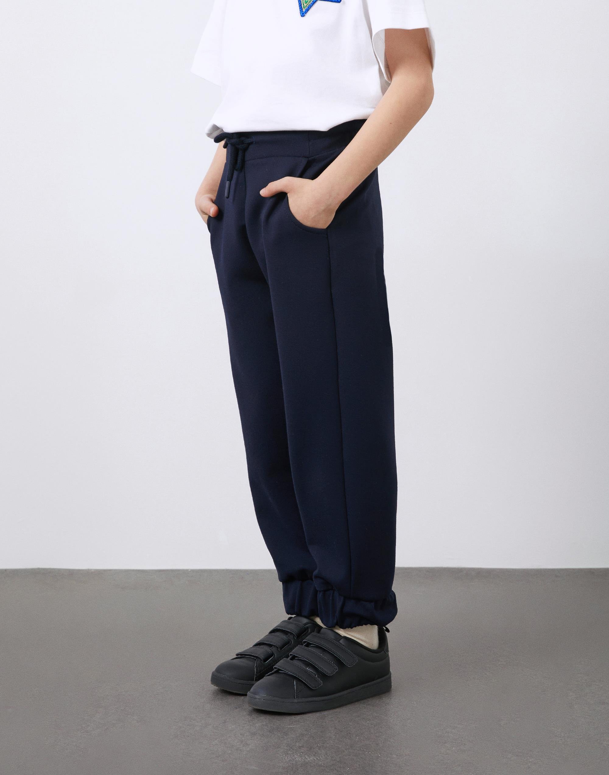 Bel ve Paçaları Lastikli Lacivert Erkek Çocuk Jogger Pantolon - junior, designer dresses, bachelorette, party dresses and graduation dresses.