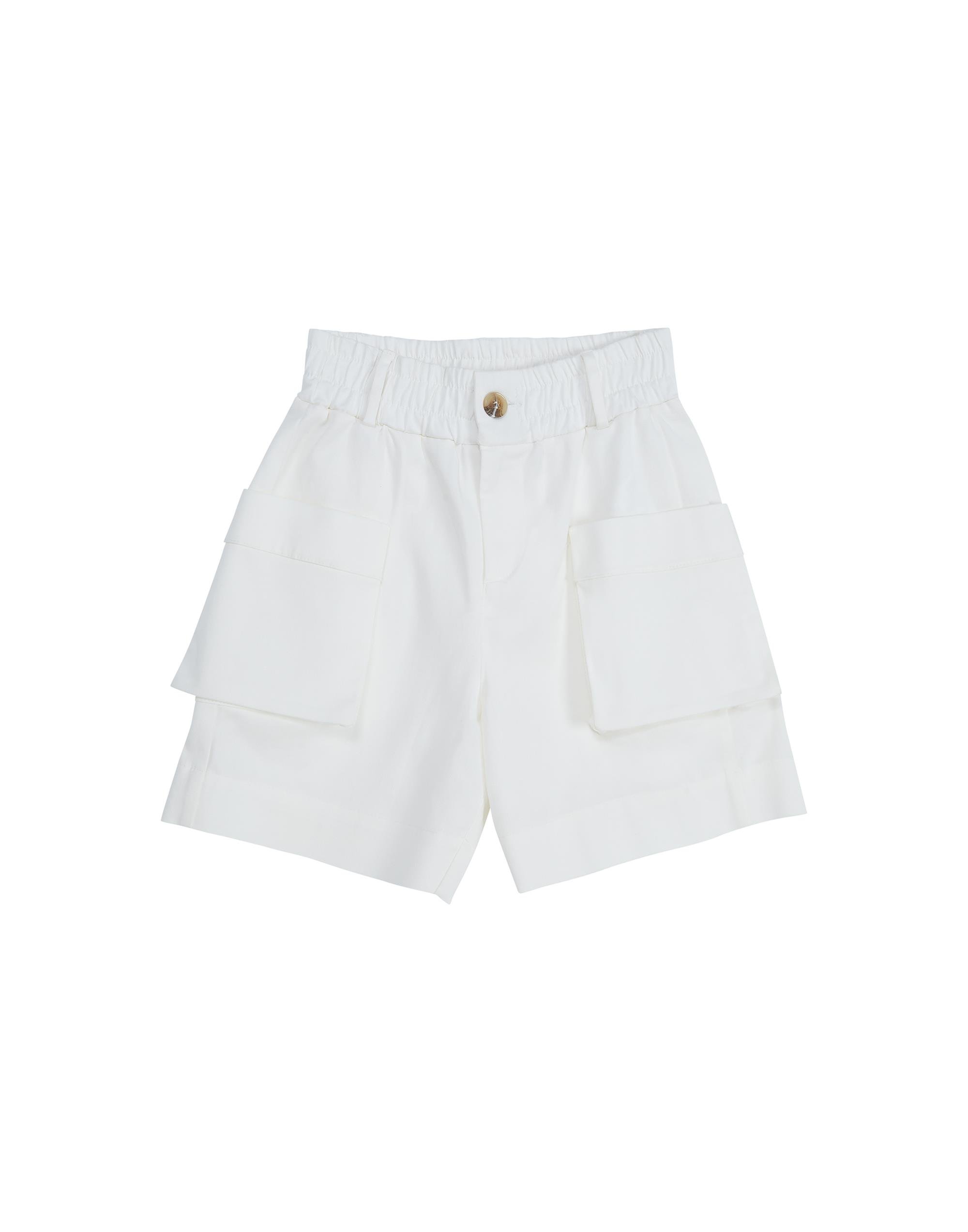 Belden Lastikli Yanlarda Cep Detaylı Ekru Şort - junior, designer dresses, bachelorette, party dresses and graduation dresses.