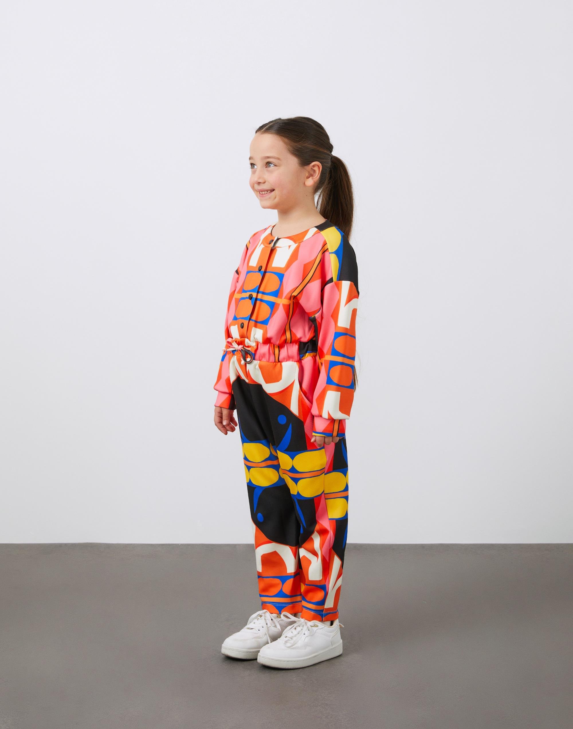 Beli Lastikli Baskılı Kız Çocuk Tulum - junior, designer dresses, bachelorette, party dresses and graduation dresses.