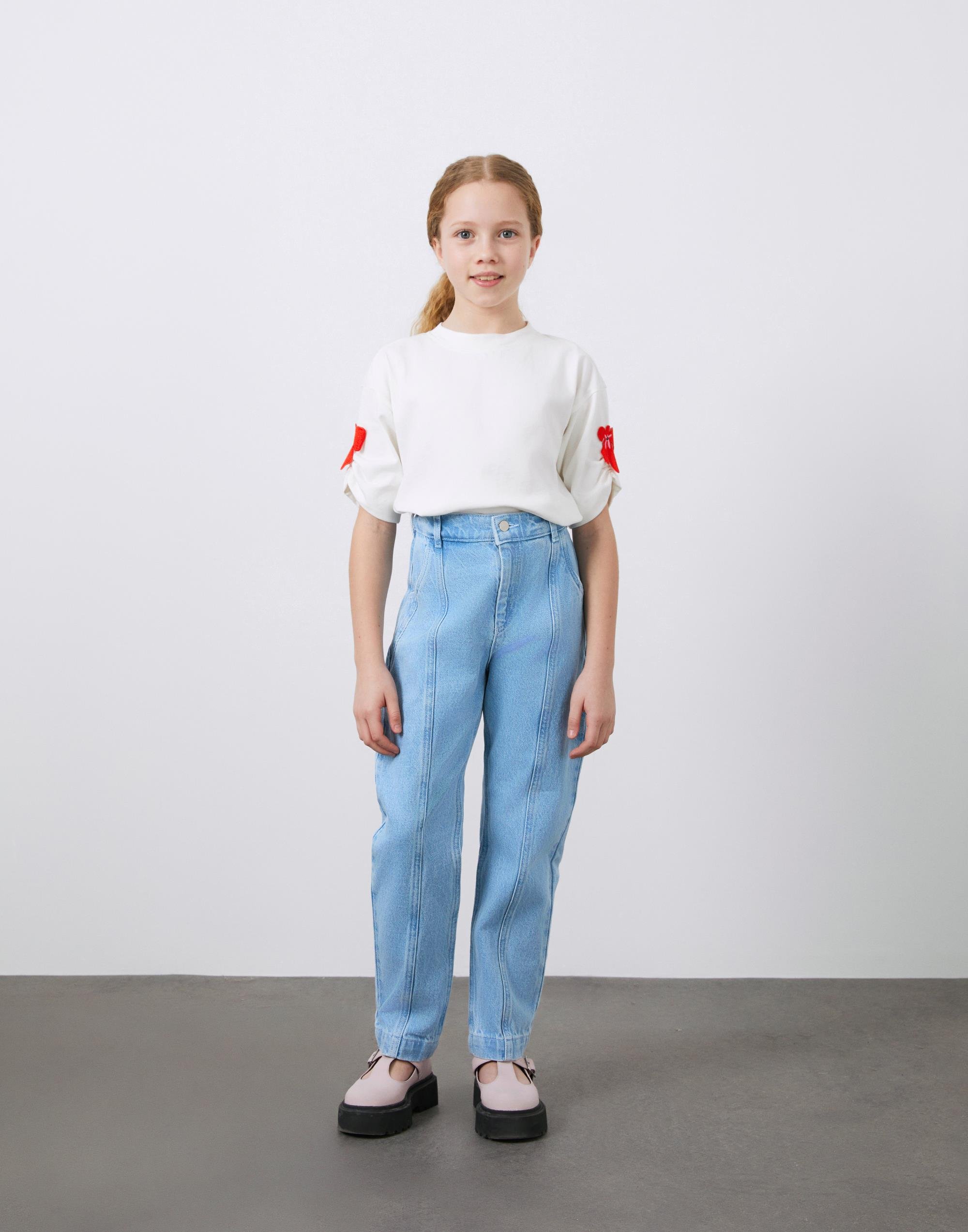 Beli Lastikli Bol Paça Kız Çocuk Jean Pantolon - junior, designer dresses, bachelorette, party dresses and graduation dresses.