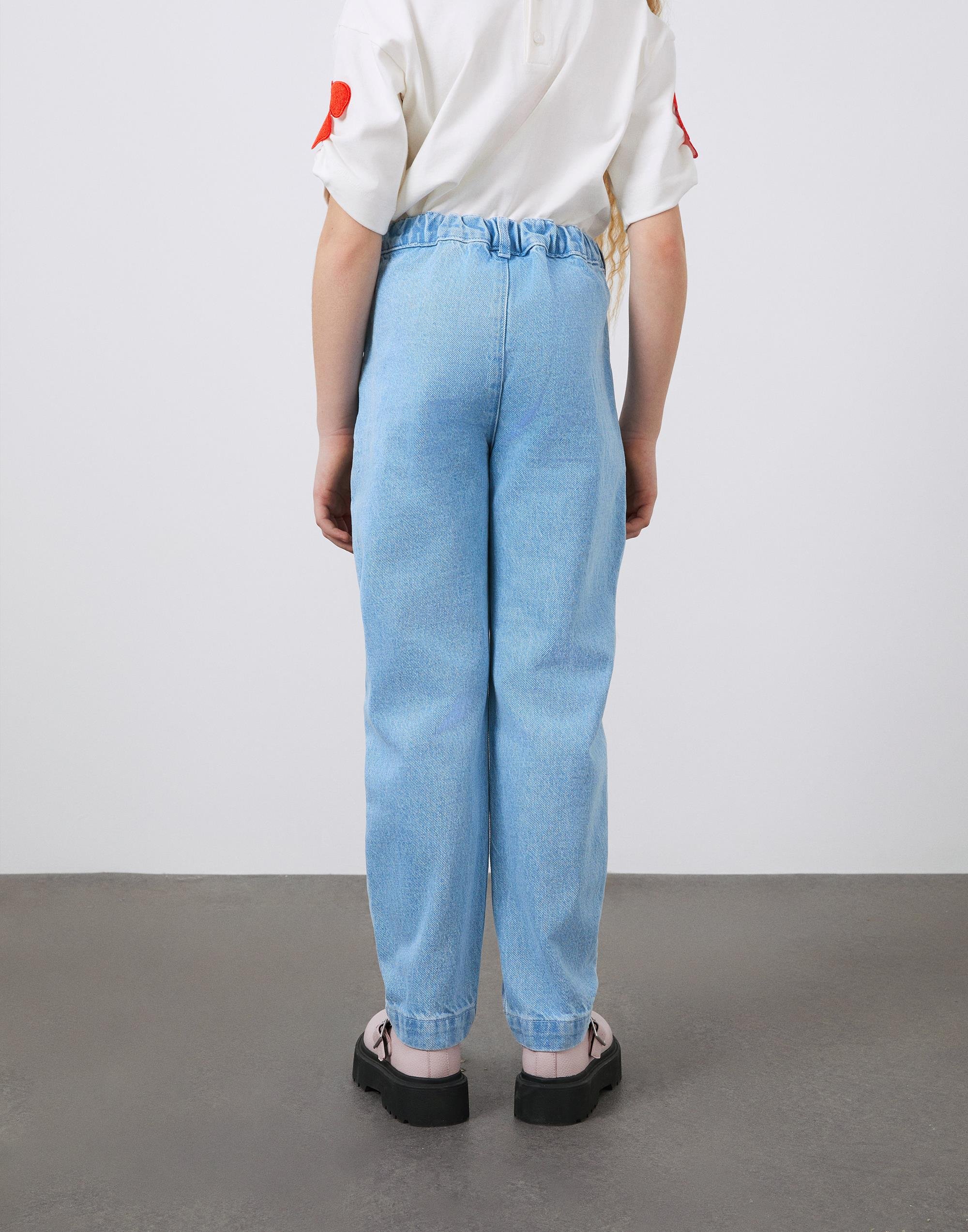 Beli Lastikli Bol Paça Kız Çocuk Jean Pantolon - junior, designer dresses, bachelorette, party dresses and graduation dresses.