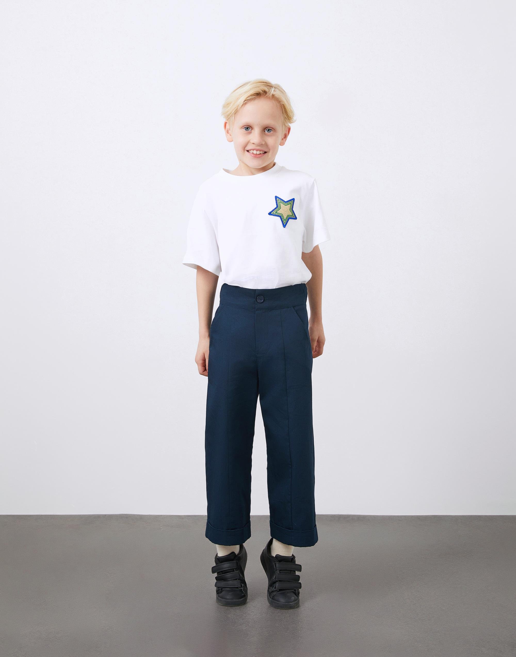 Beli Lastikli Bol Paça Lacivert Erkek Çocuk Pantolon - junior, designer dresses, bachelorette, party dresses and graduation dresses.