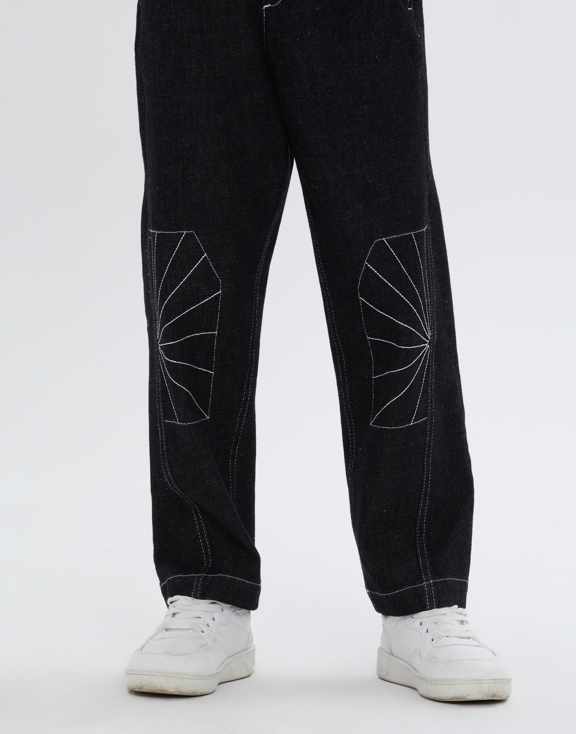 Beli Lastikli Cepli Nakış Detaylı Siayh Erkek Çocuk Jean - junior, designer dresses, bachelorette, party dresses and graduation dresses.