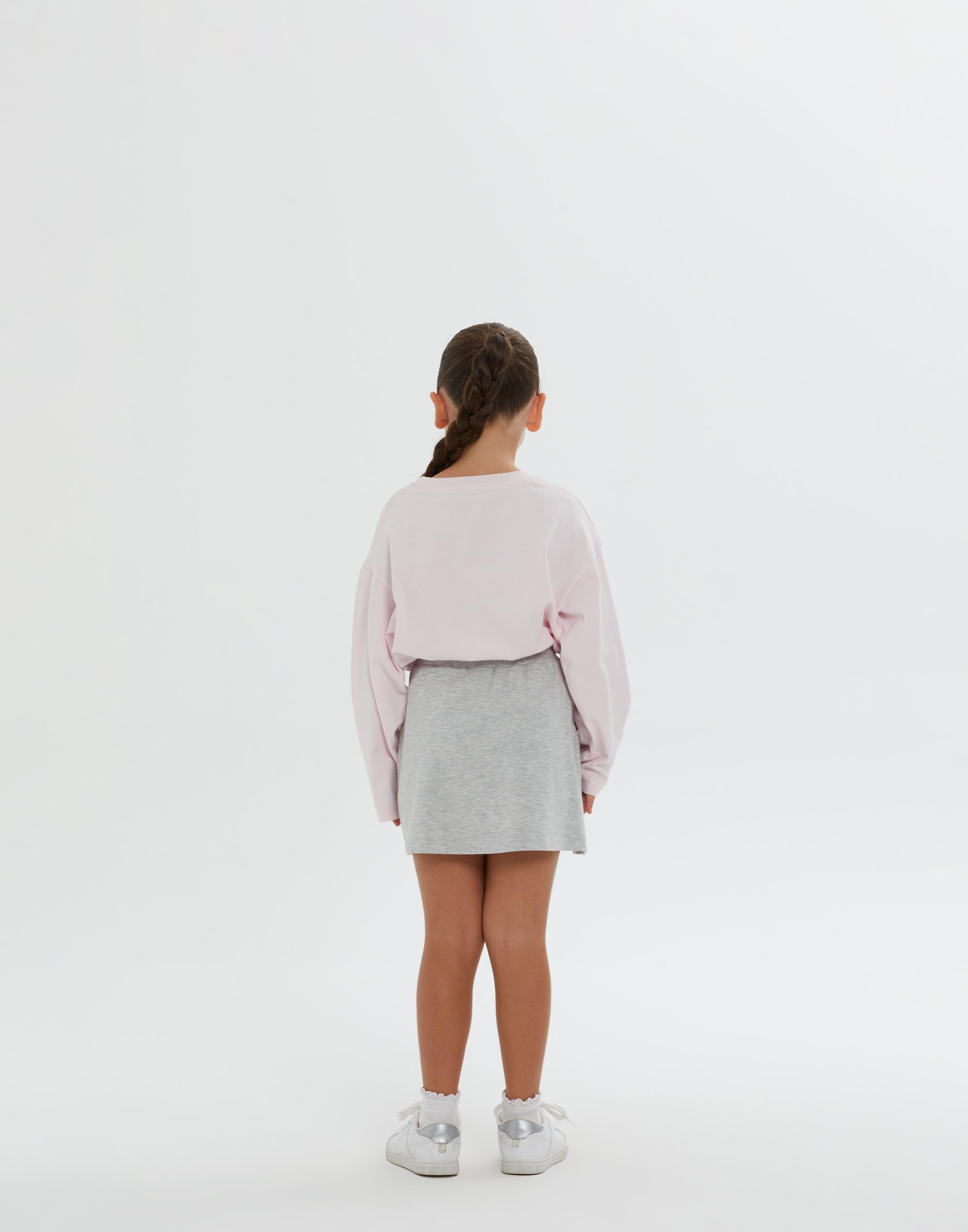 Beli Lastikli Gri Kısa Kız Çocuk Etek - junior, designer dresses, bachelorette, party dresses and graduation dresses.