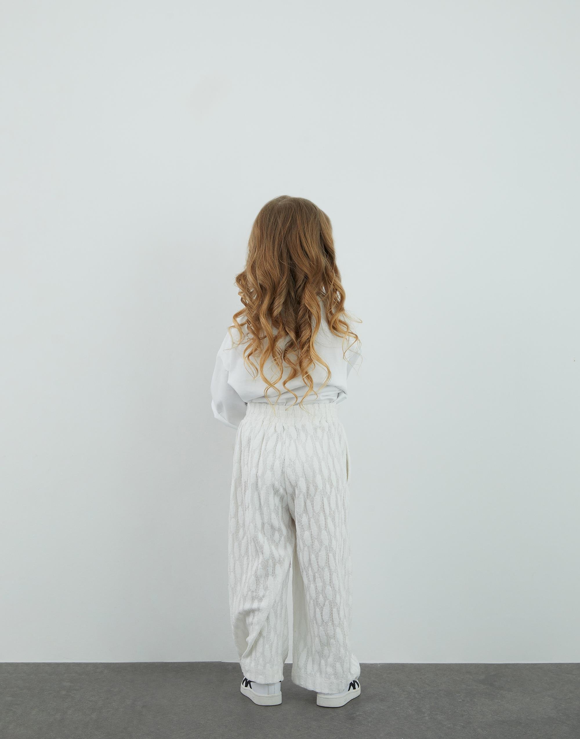 Beli Lastikli Jakarlı Ekru Pantolon - junior, designer dresses, bachelorette, party dresses and graduation dresses.