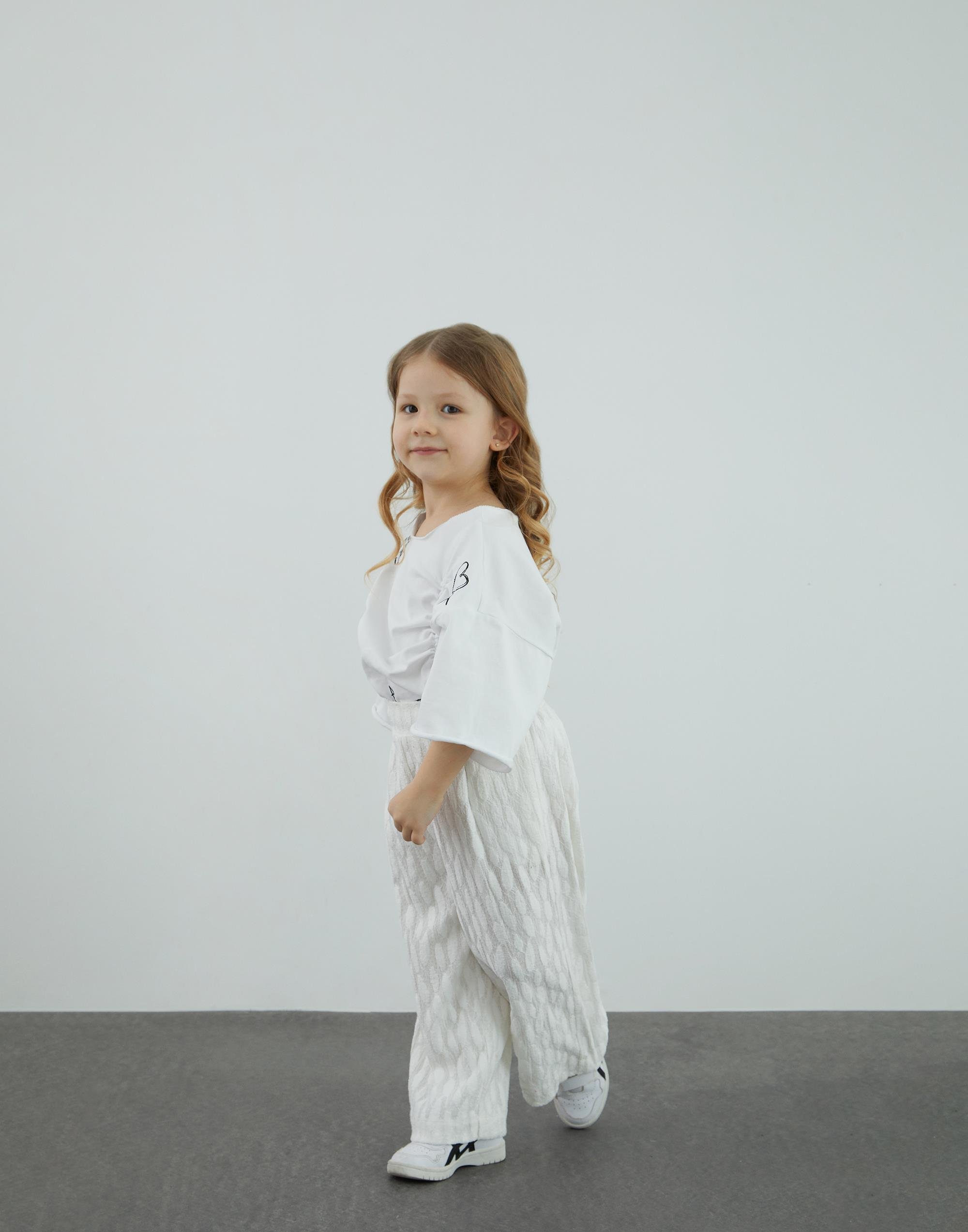 Beli Lastikli Jakarlı Ekru Pantolon - junior, designer dresses, bachelorette, party dresses and graduation dresses.