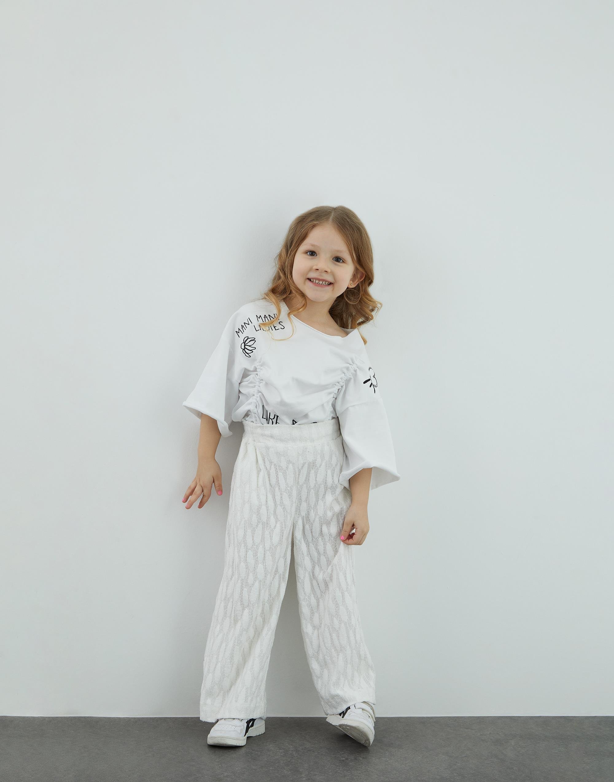 Beli Lastikli Jakarlı Ekru Pantolon - junior, designer dresses, bachelorette, party dresses and graduation dresses.