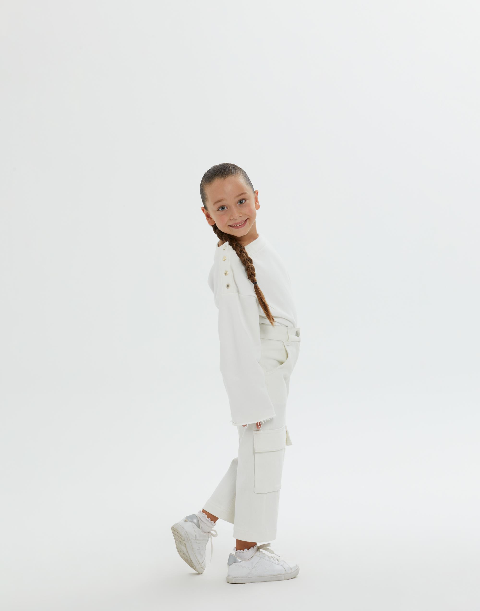 Beli Lastikli Kargo Cepli Flare Paça Beyaz Kız Çocuk Pantolon - junior, designer dresses, bachelorette, party dresses and graduation dresses.