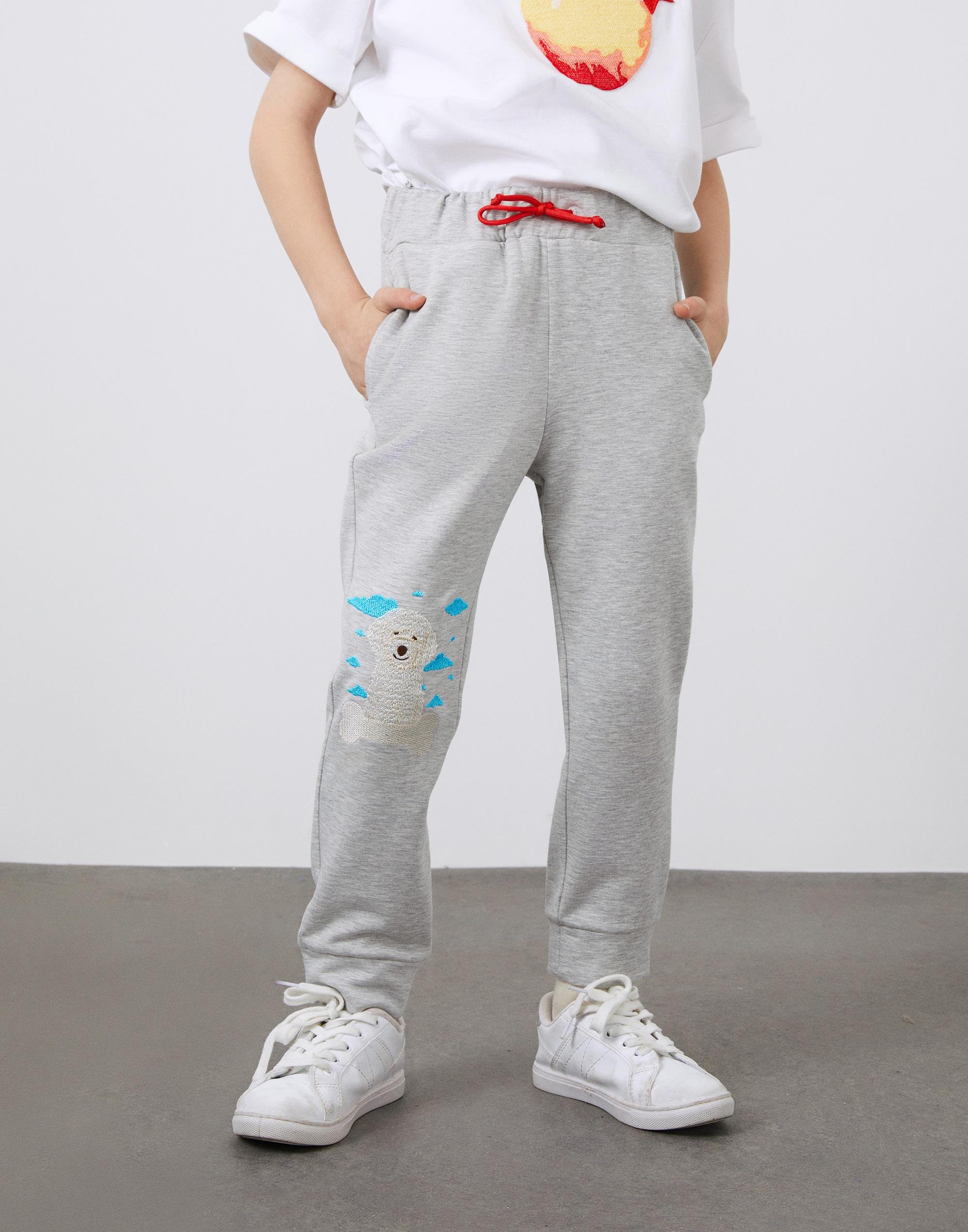 Beli Lastikli Nakış Detaylı Erkek Çocuk Jogger Pantolon - junior, designer dresses, bachelorette, party dresses and graduation dresses.