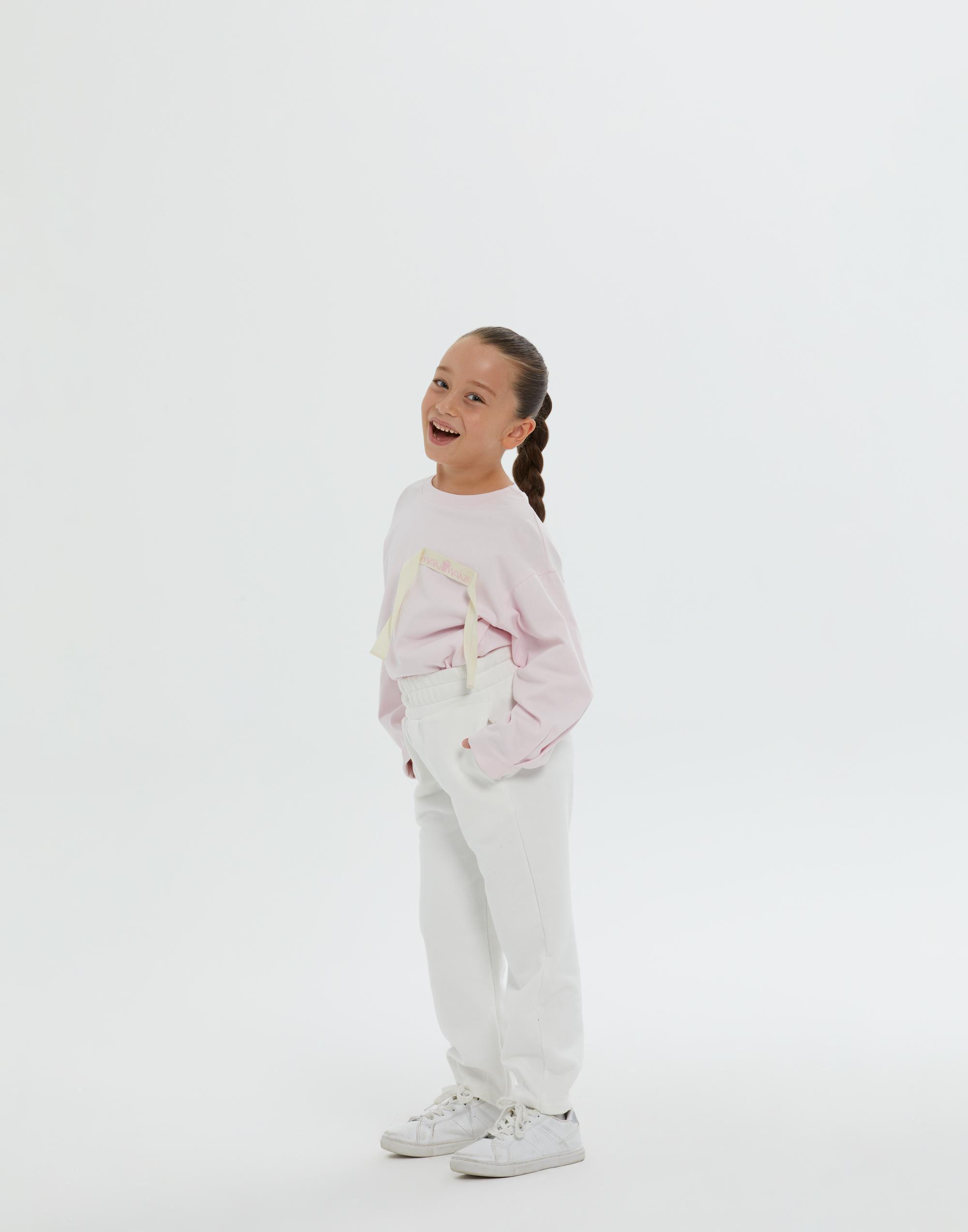 Beli Lastikli Paçası Pileli Astarsız Ekru Kız Çocuk Pantolon - junior, designer dresses, bachelorette, party dresses and graduation dresses.