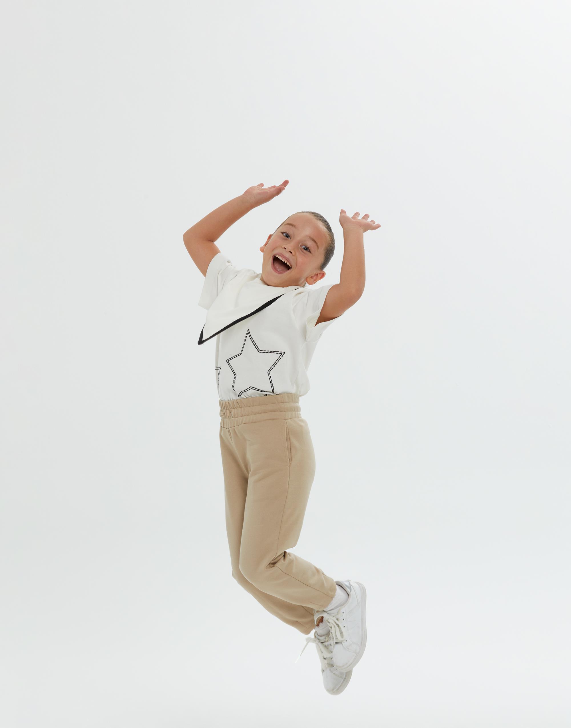 Beli Lastikli Paçası Pileli Bej Kız Çocuk Pantolon - junior, designer dresses, bachelorette, party dresses and graduation dresses.