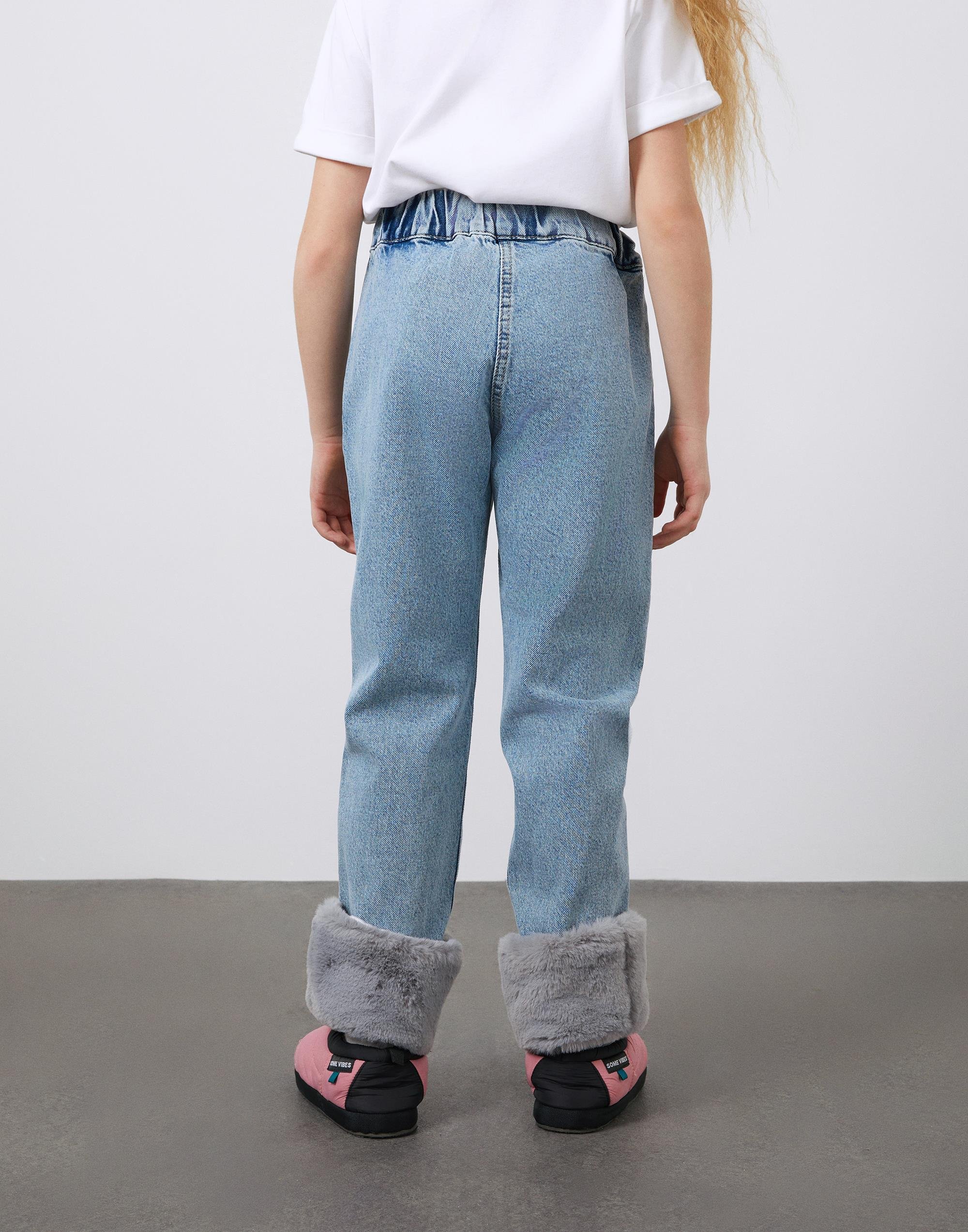 Beli Lastikli Seyyar Peluş Detaylı Kız Çocuk Jean Pantolon - junior, designer dresses, bachelorette, party dresses and graduation dresses.