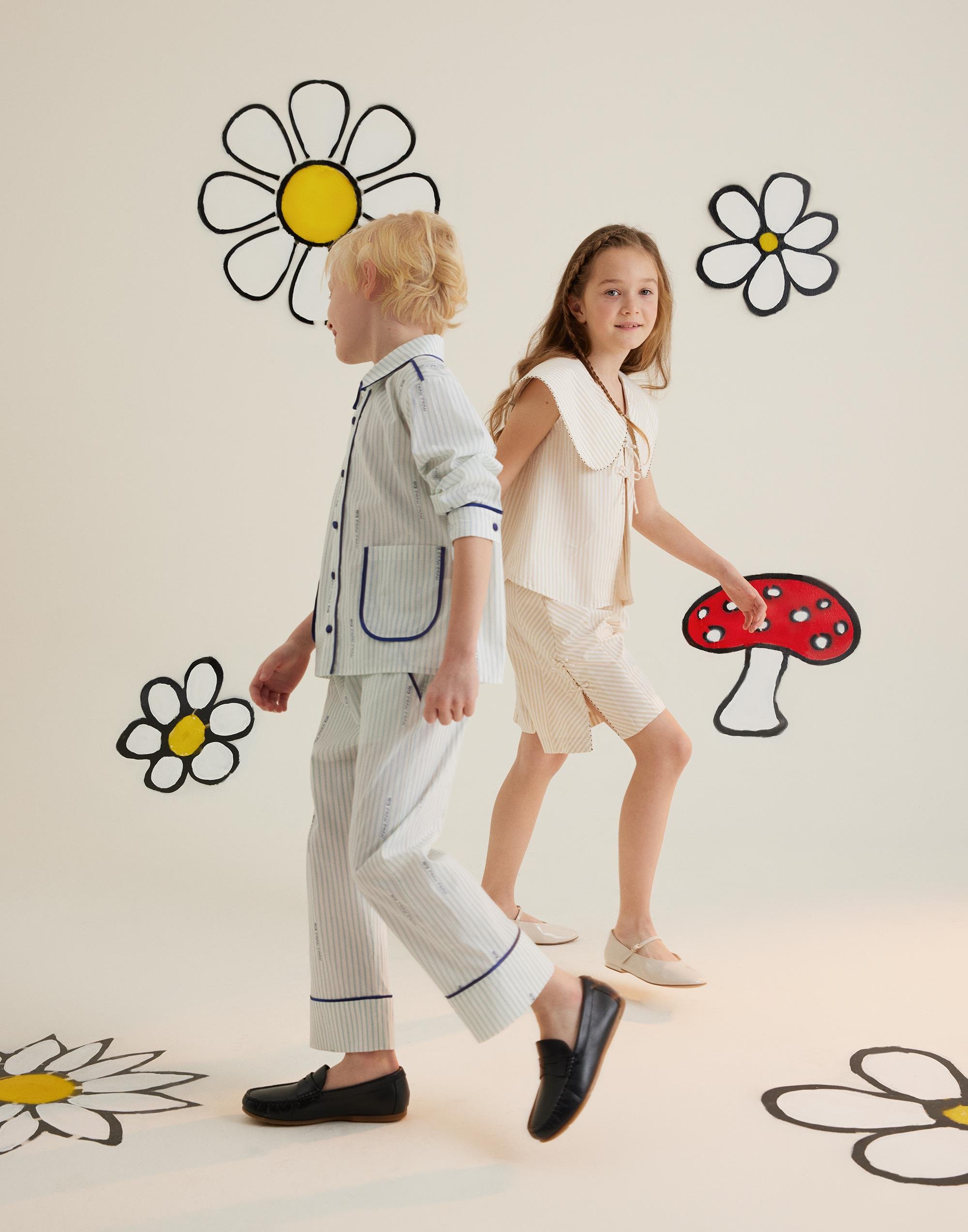 BELİ LASTİKLİ YANLARDAN CEPLİ KONTRAST BİYELİ DESENLİ PİJAMA ALTI - junior, designer dresses, bachelorette, party dresses and graduation dresses.