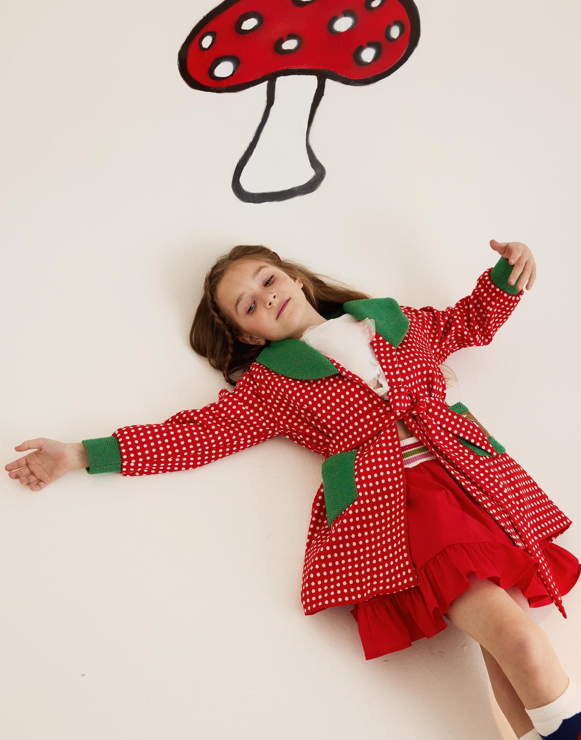 Beli Trikolu Etek Ucu Fırfırlı Büzgülü Kırmızı Etek - junior, designer dresses, bachelorette, party dresses and graduation dresses.