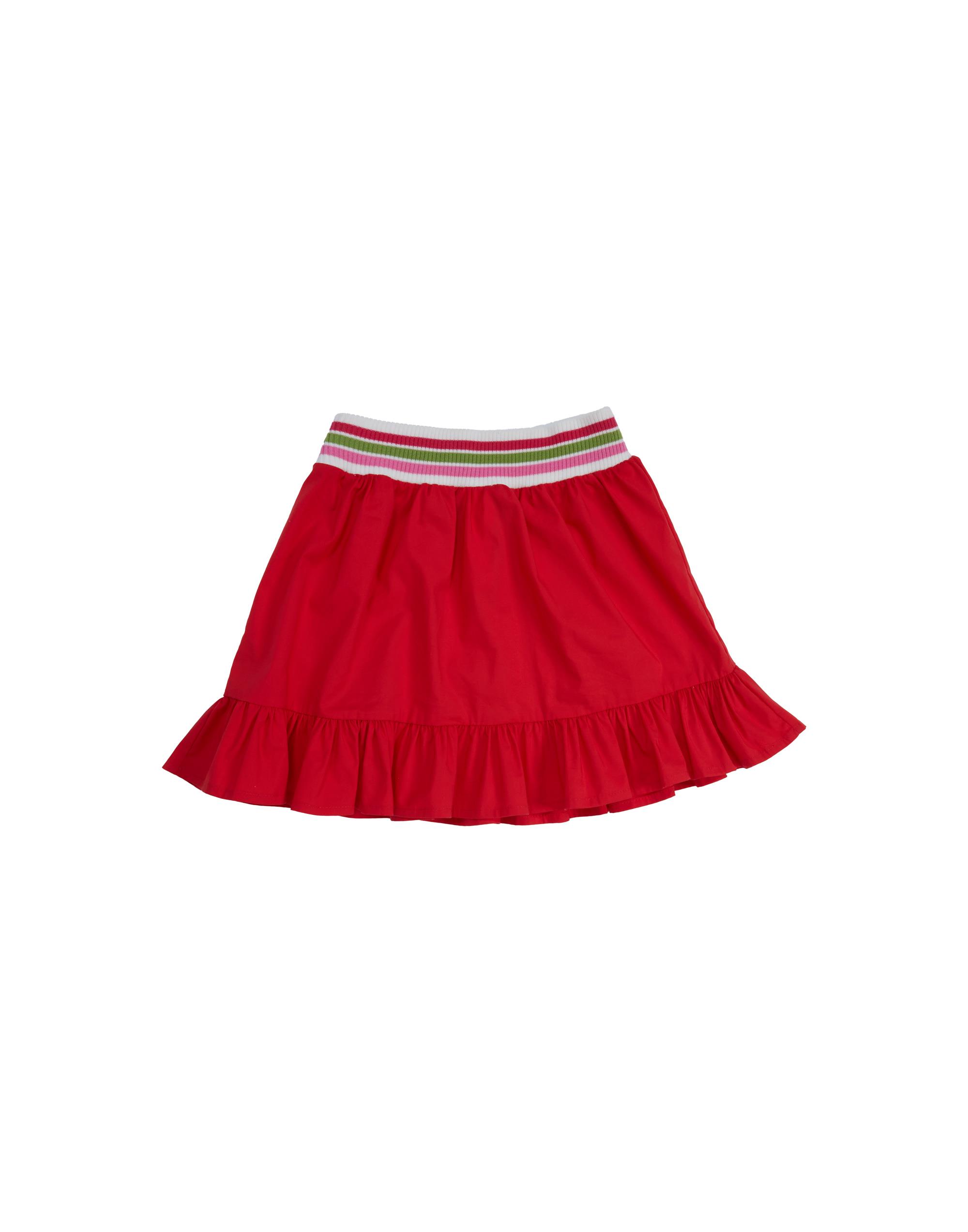 Beli Trikolu Etek Ucu Fırfırlı Büzgülü Kırmızı Etek - junior, designer dresses, bachelorette, party dresses and graduation dresses.