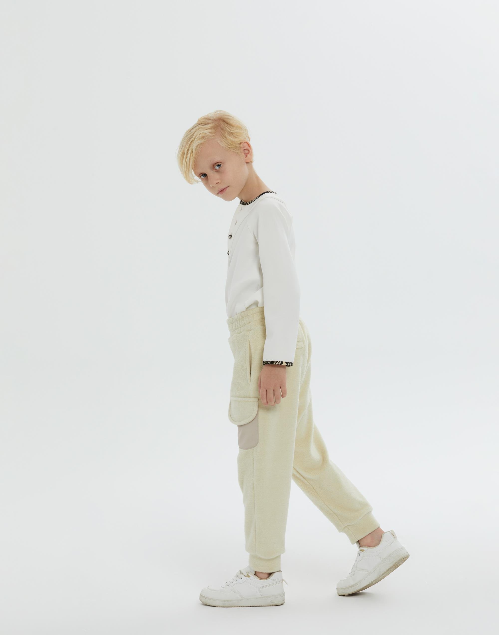 Beli Ve Paçası Lastikli Torba Cepli Ekru Erkek Çocuk Eşofman Altı - junior, designer dresses, bachelorette, party dresses and graduation dresses.