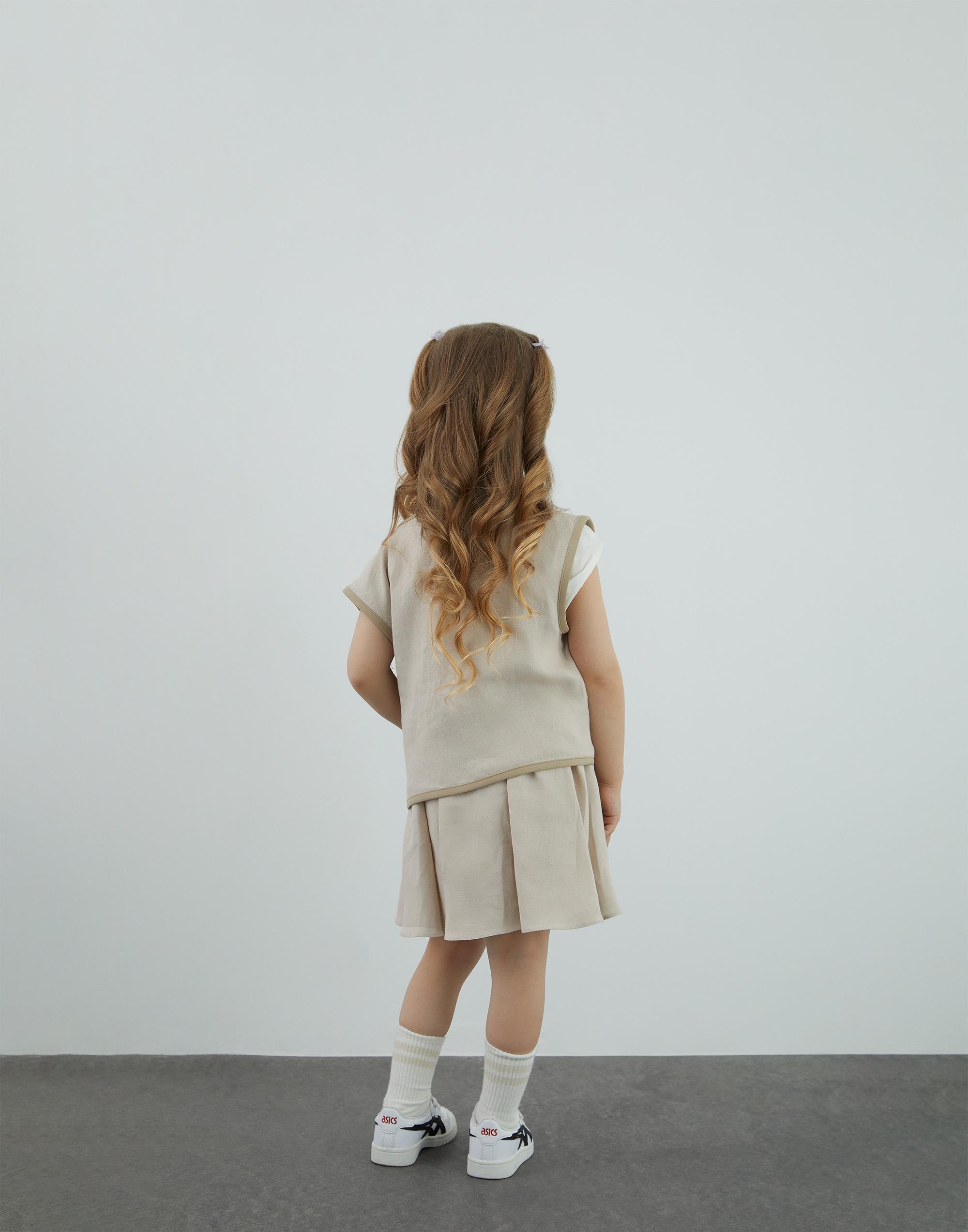 Biye Ve Nakış Detaylı Bej Yelek - junior, designer dresses, bachelorette, party dresses and graduation dresses.