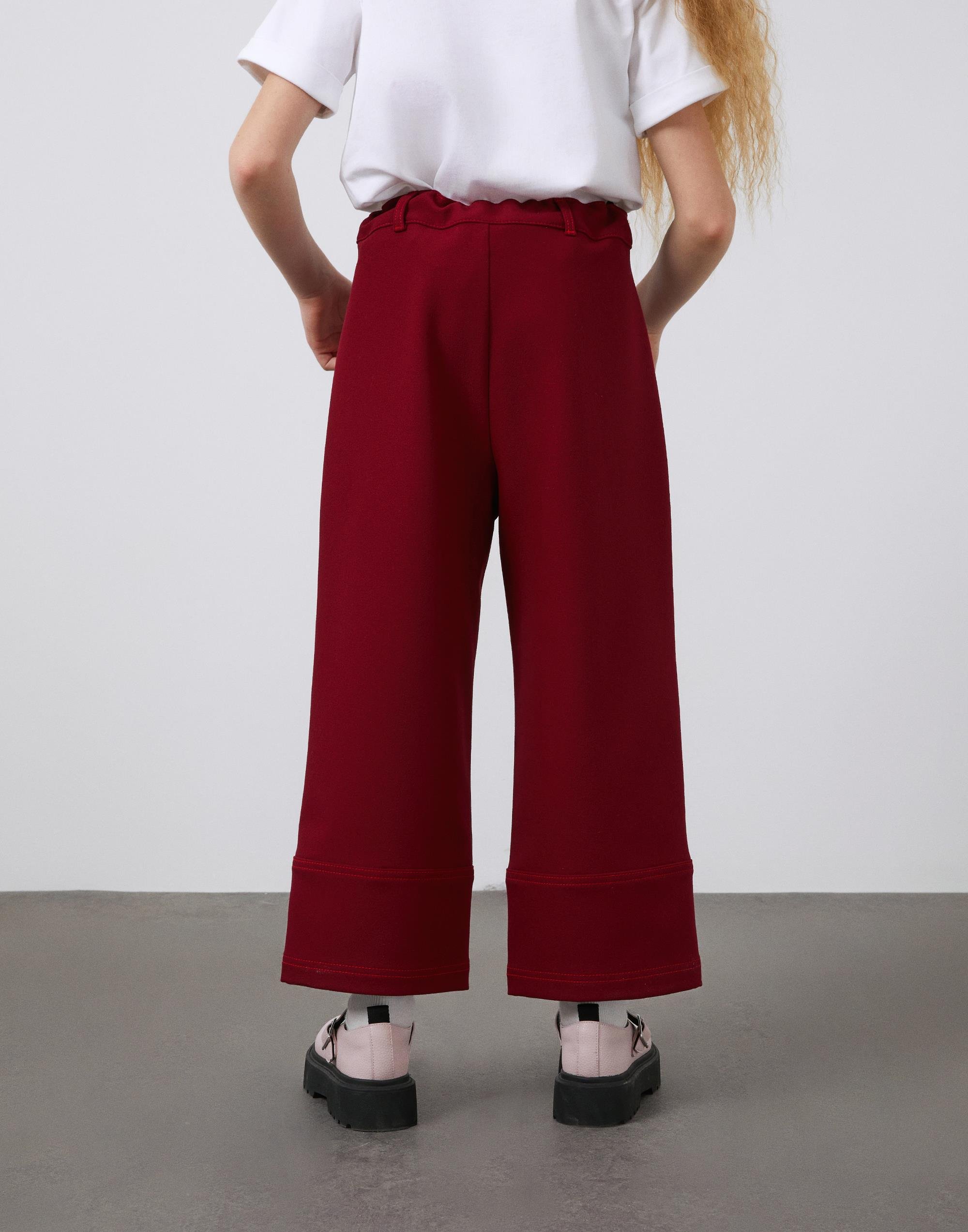 Bol Paça Kırmızı Kız Çocuk Pantolon - junior, designer dresses, bachelorette, party dresses and graduation dresses.