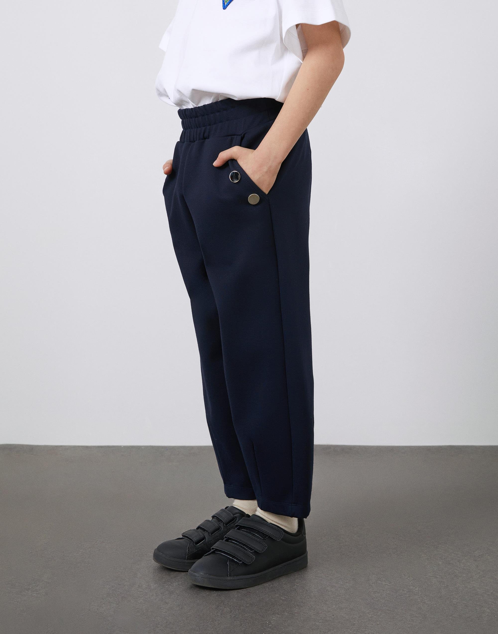 Brli Lastikli Gold Düğme Detaylı Siyah Erkek Çocuk Pantolon - junior, designer dresses, bachelorette, party dresses and graduation dresses.