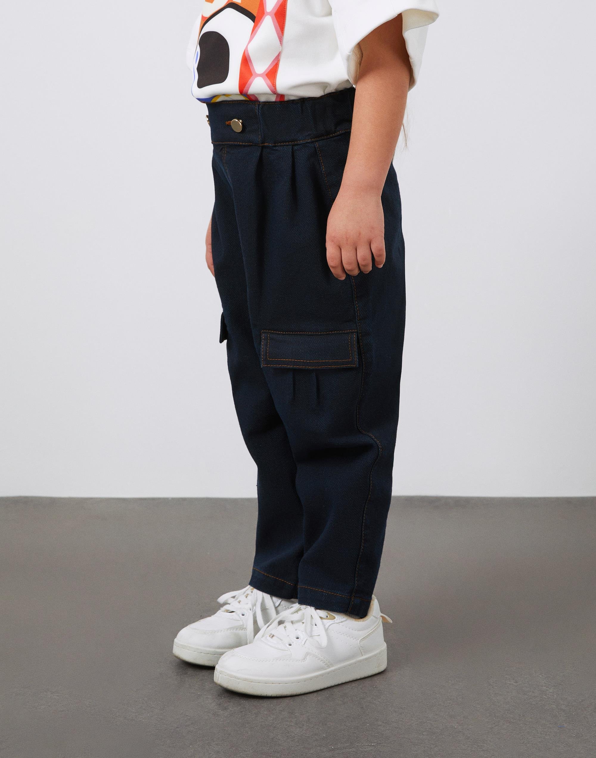 Cep Detaylı High Waist Kız Çocuk Jean Pantolon - junior, designer dresses, bachelorette, party dresses and graduation dresses.