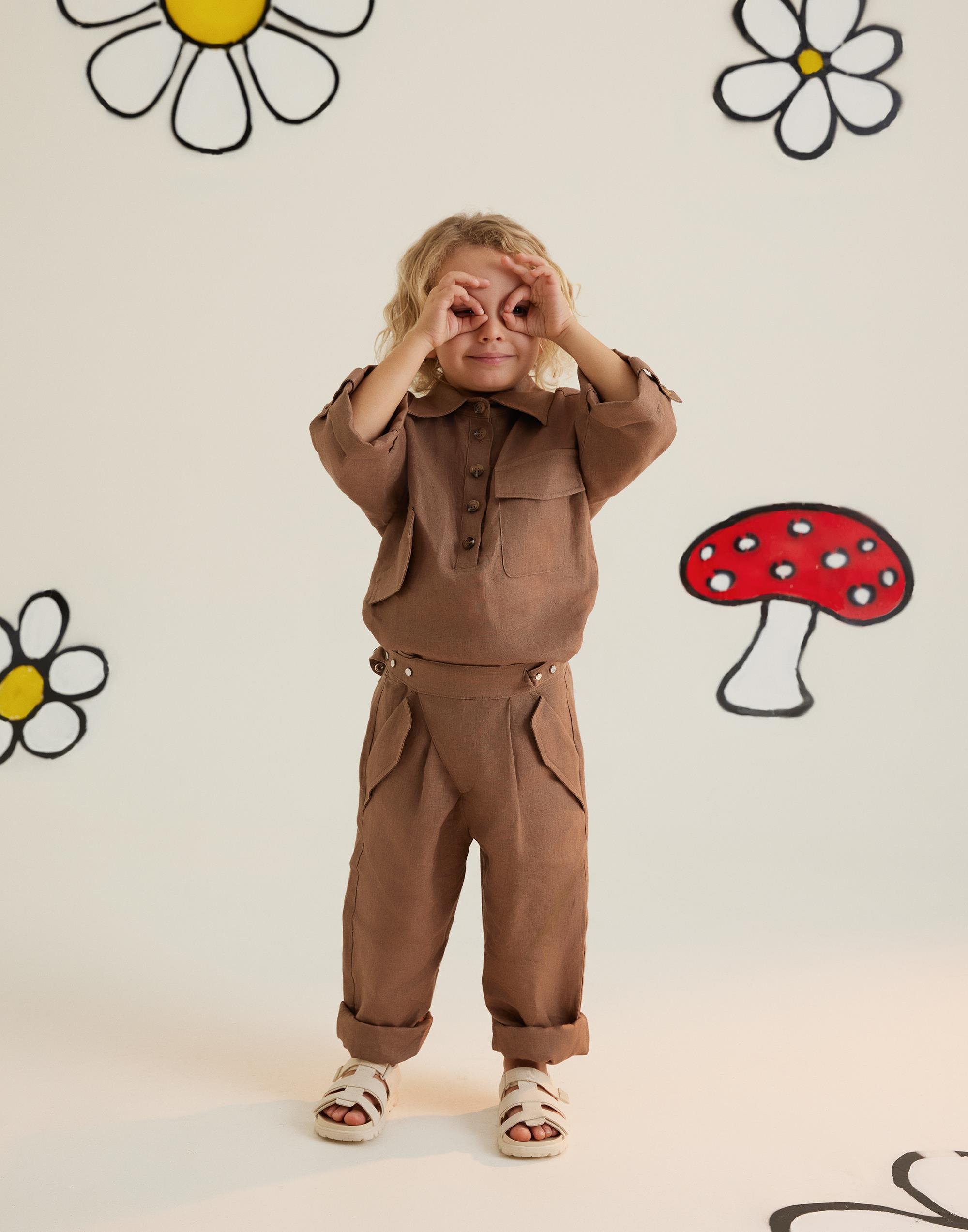 Cep Detaylı Uzun Kollu Bej Gömlek - junior, designer dresses, bachelorette, party dresses and graduation dresses.