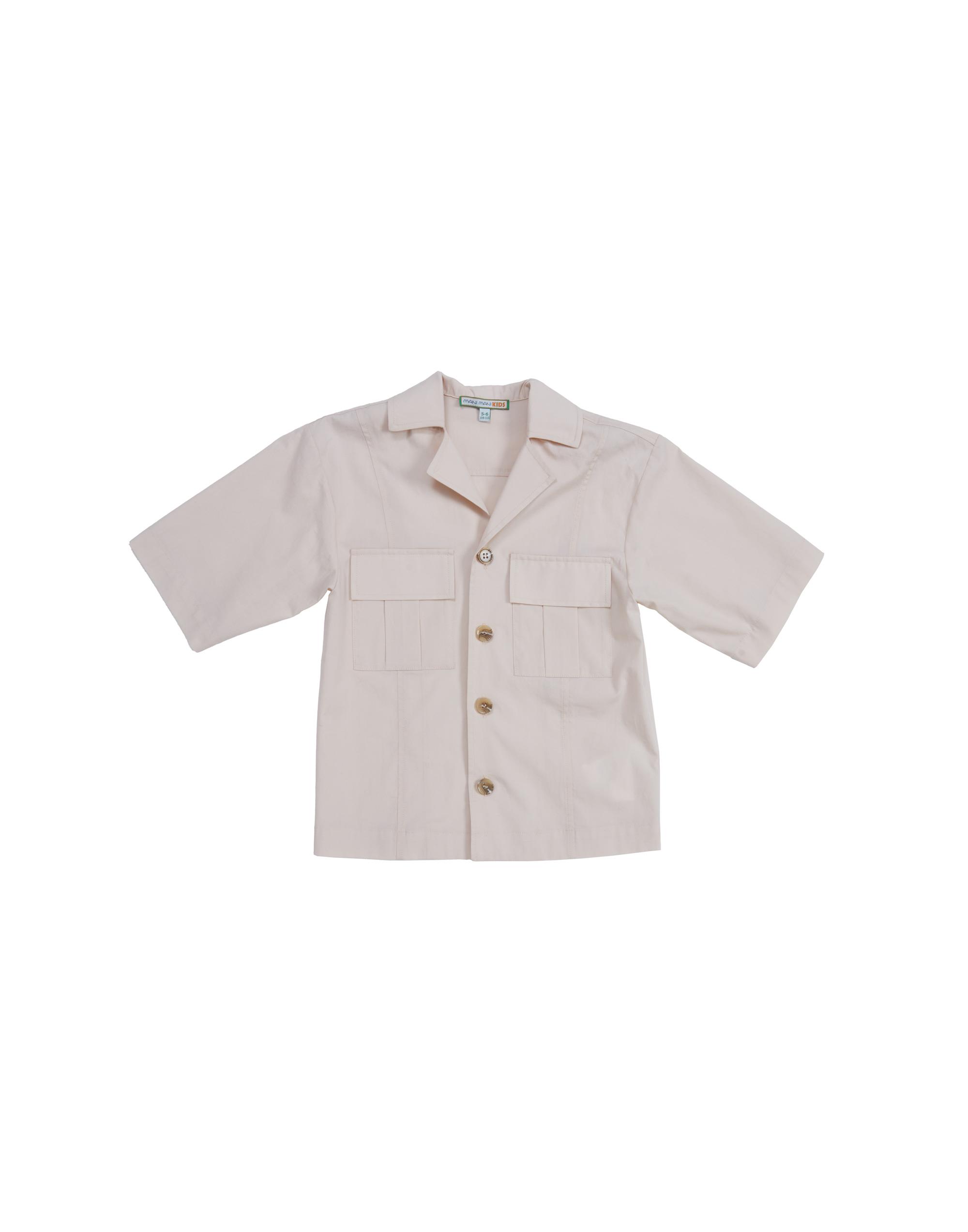 Cepli Erkek Yaka Kısa Kollu Bej Gömlek - junior, designer dresses, bachelorette, party dresses and graduation dresses.