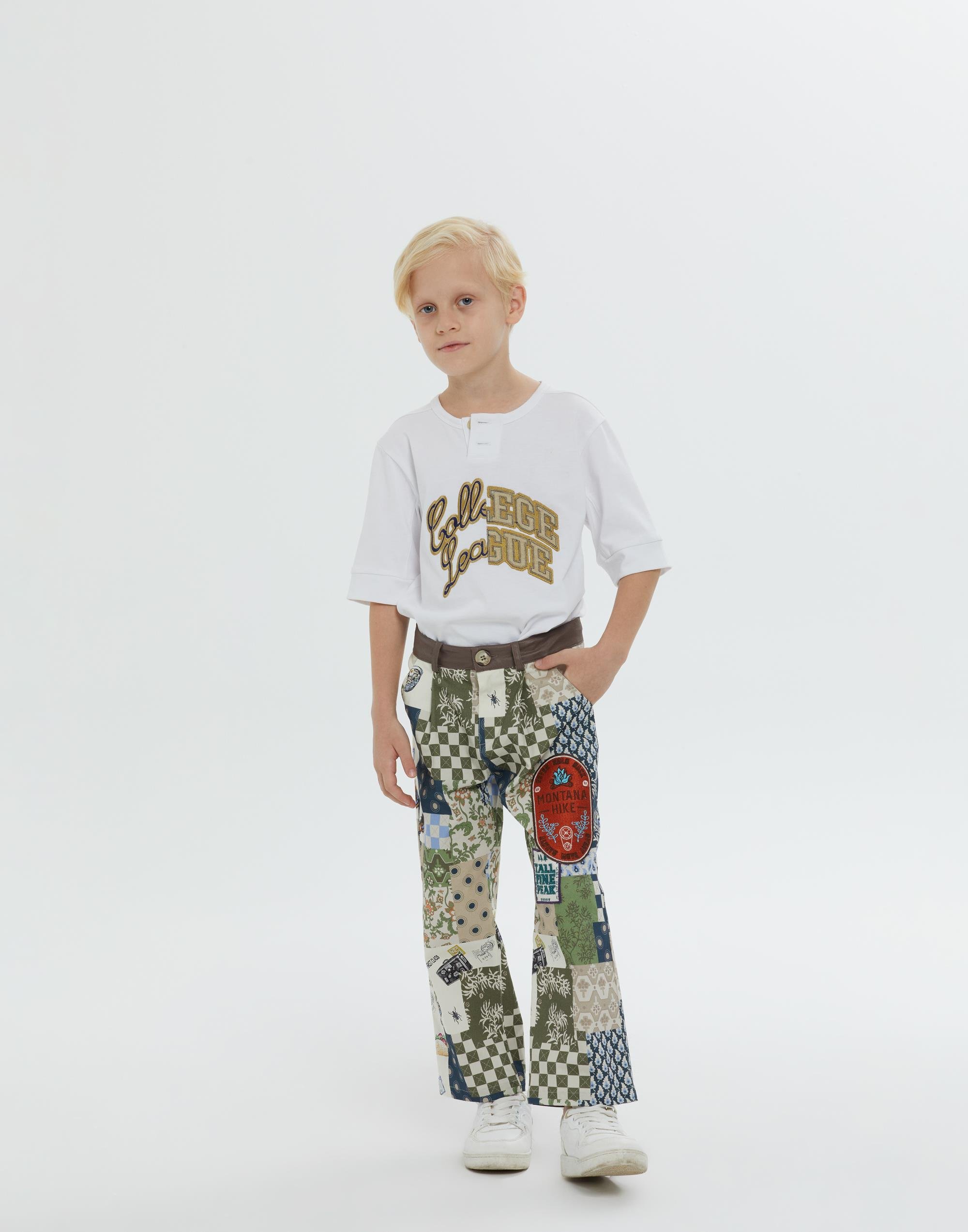 Cepli Nakış Aplikeli Desenli Erkek Çocuk Pantolon - junior, designer dresses, bachelorette, party dresses and graduation dresses.